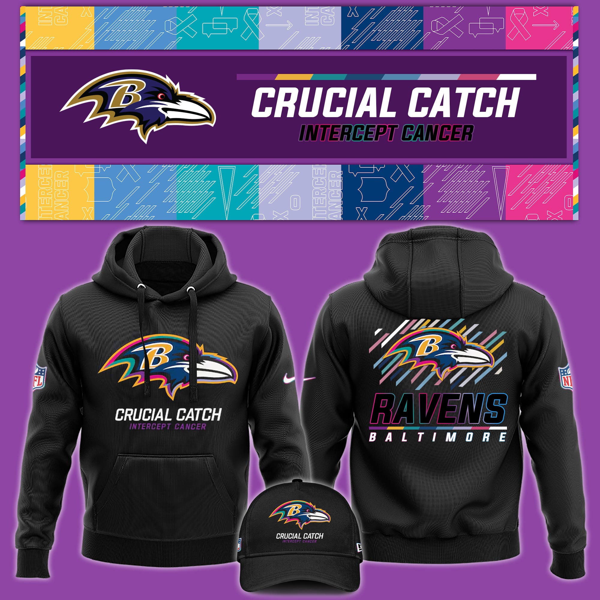 Baltimore Raven Crucial Catch Hoodie