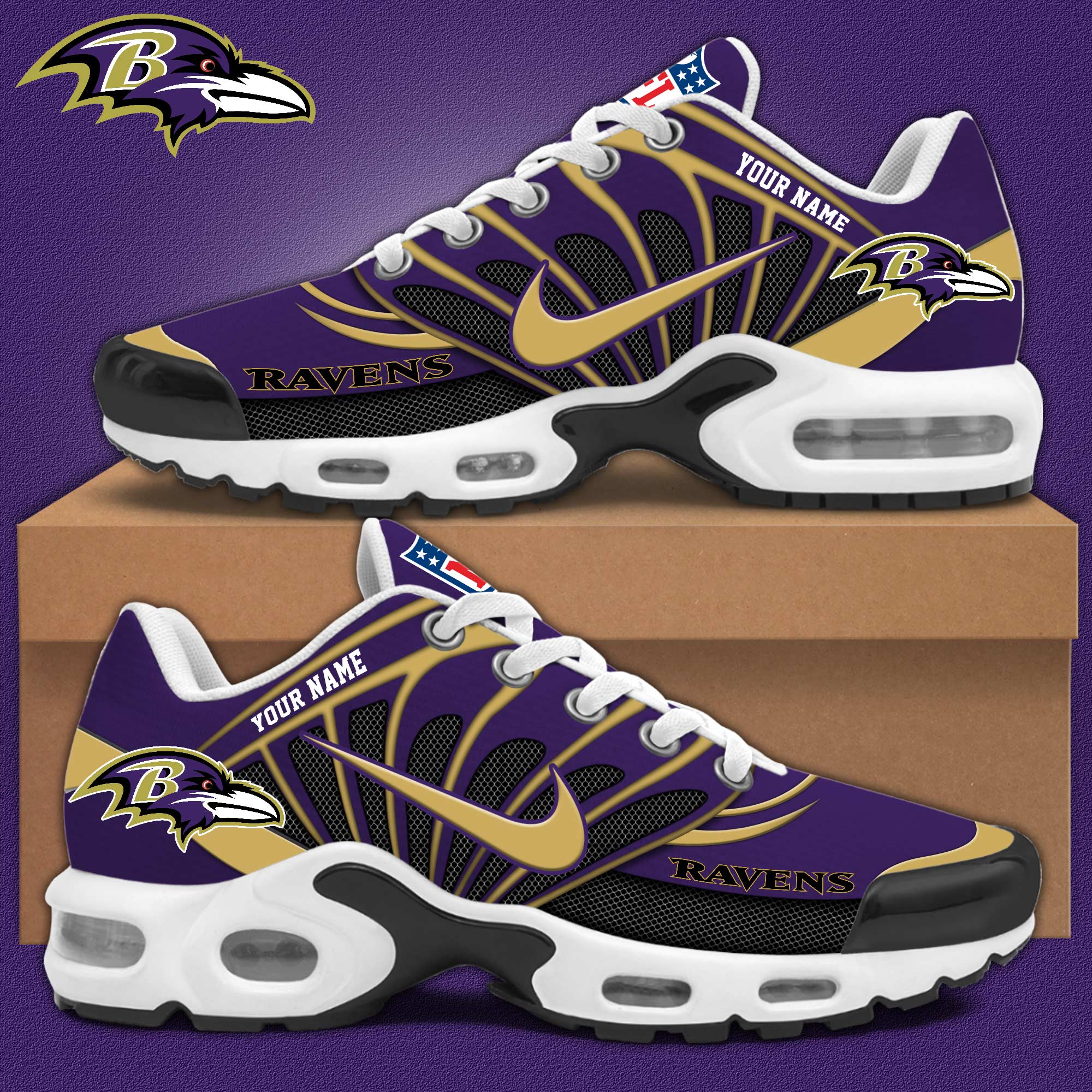 Baltimore Ravens Personalized Shoes  