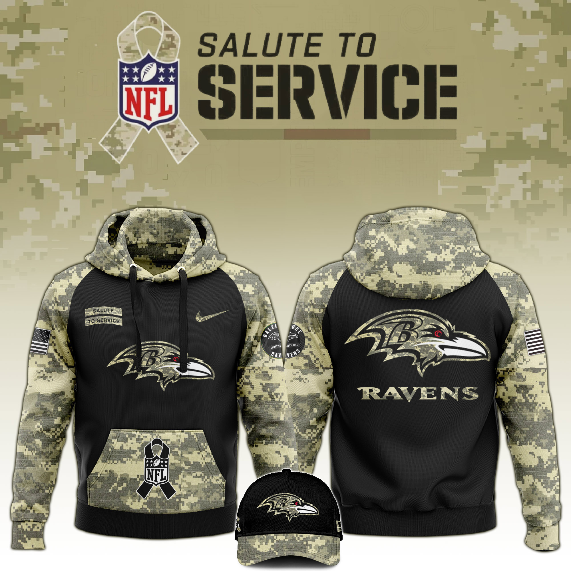 Baltimore Ravens Veterans Day Shoes  