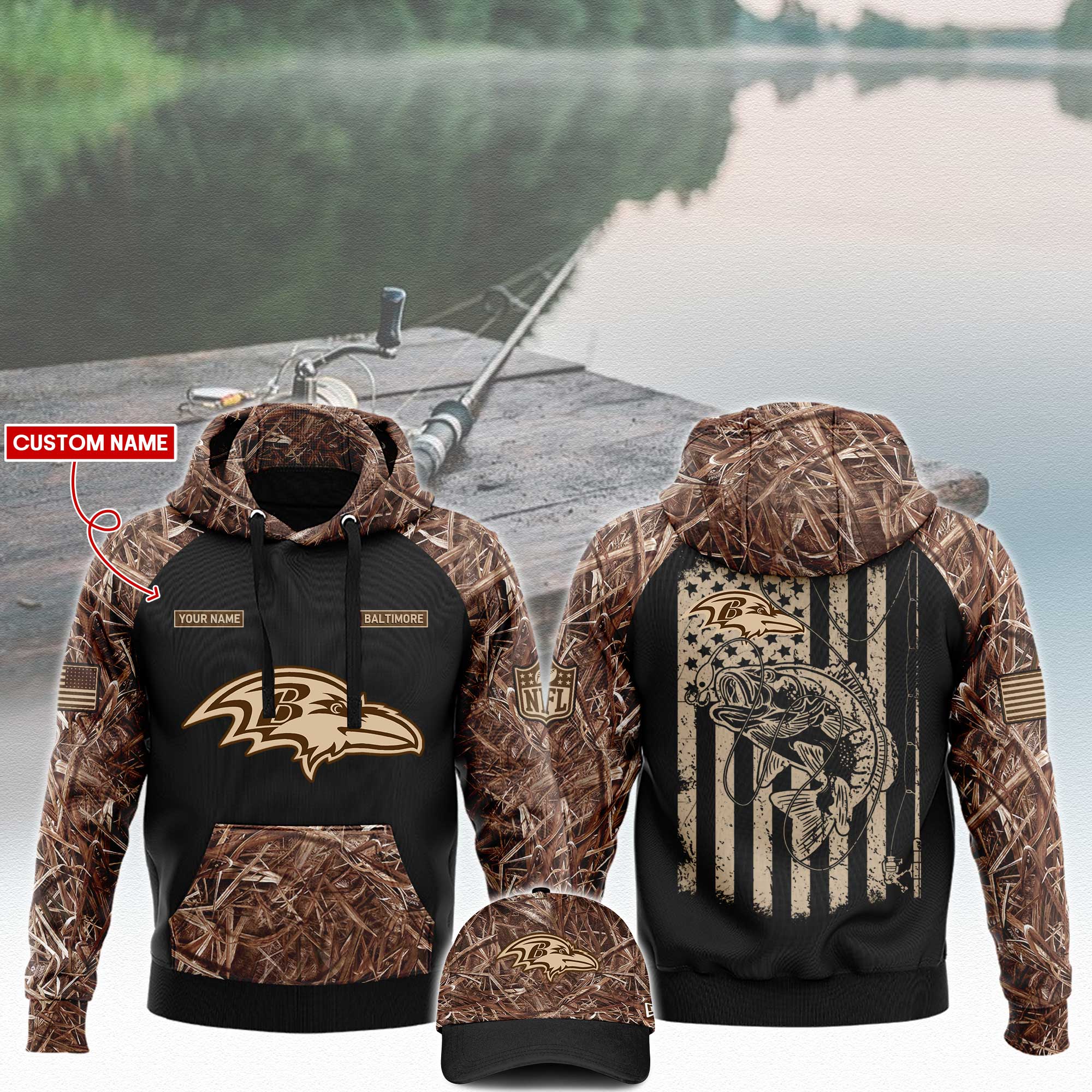 Baltimore Ravens x Hunting  Hoodie  s