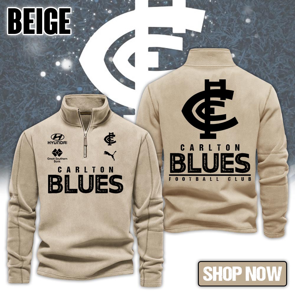Carlton Football Club   AFL Custom Name Baseball Jacket Gifts For Fans
