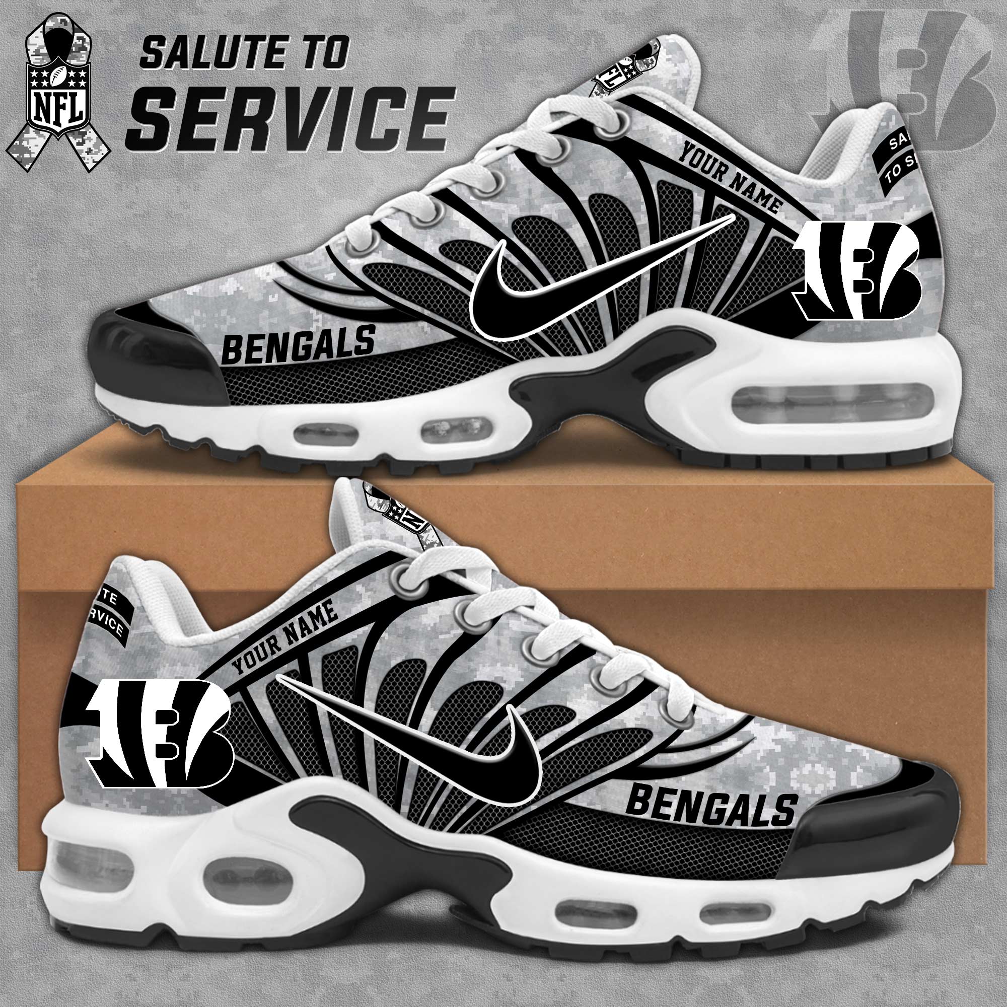 Cincinnati Bengals Veterans Day Shoes  