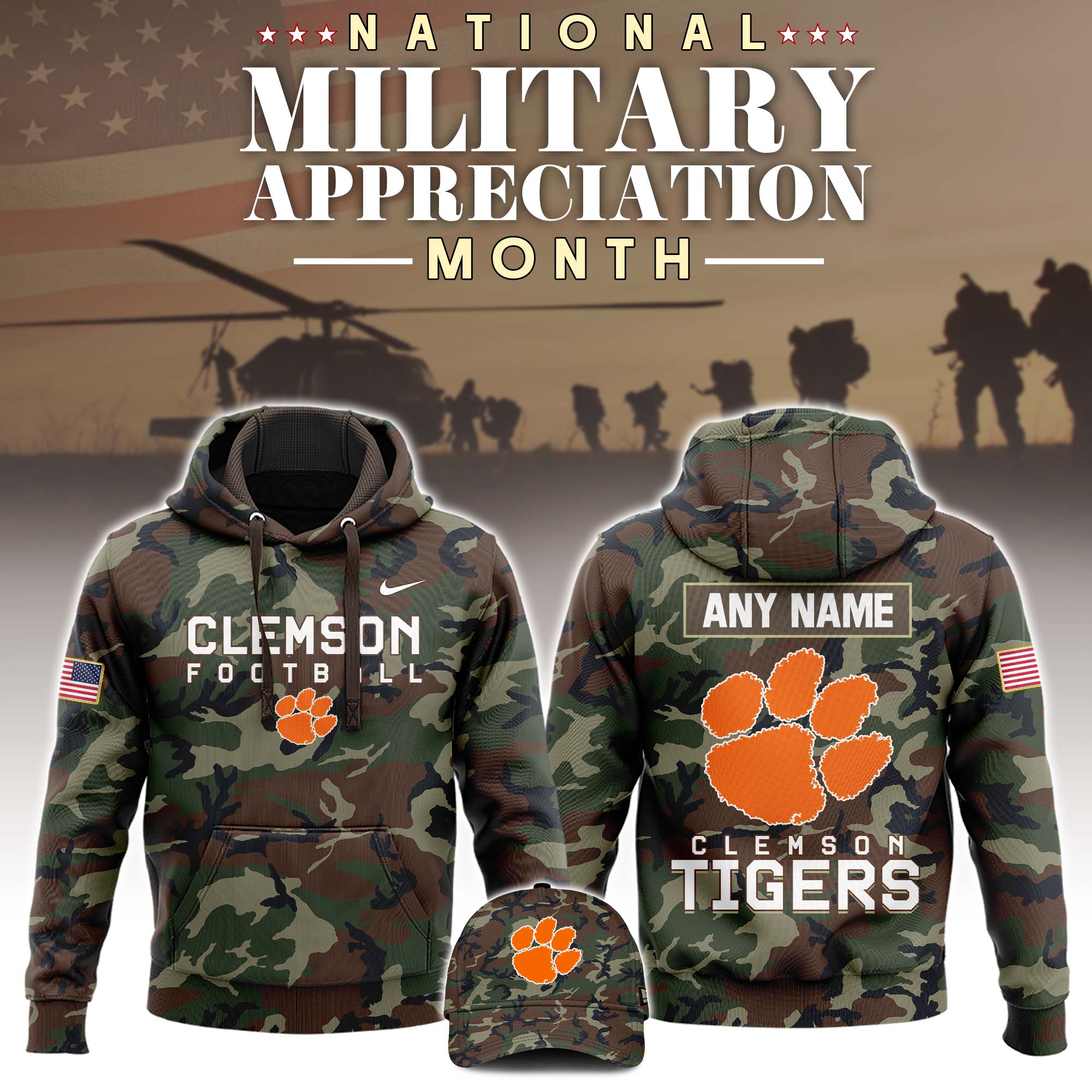 Clemson Football  Air Max Plus Sneakers V4