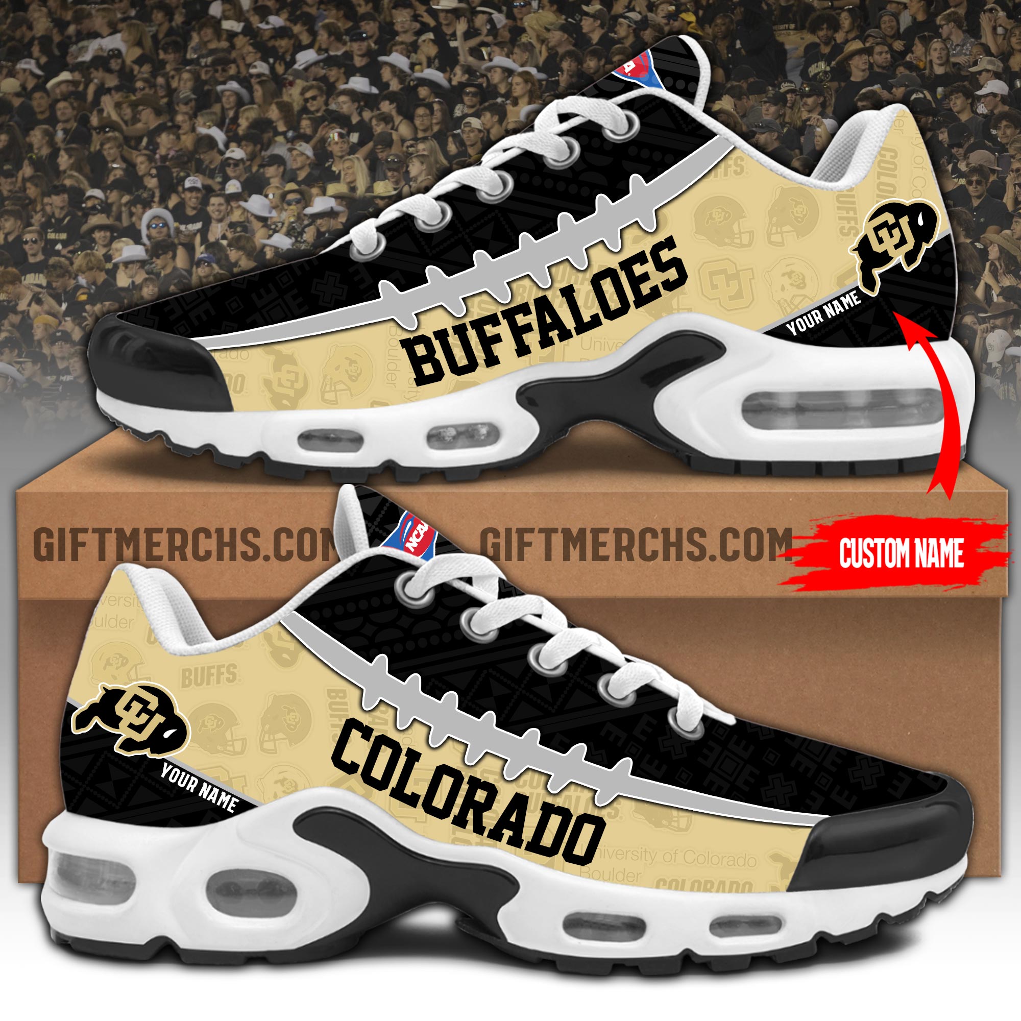 Colorado Buffaloes Personalized Shoes  
