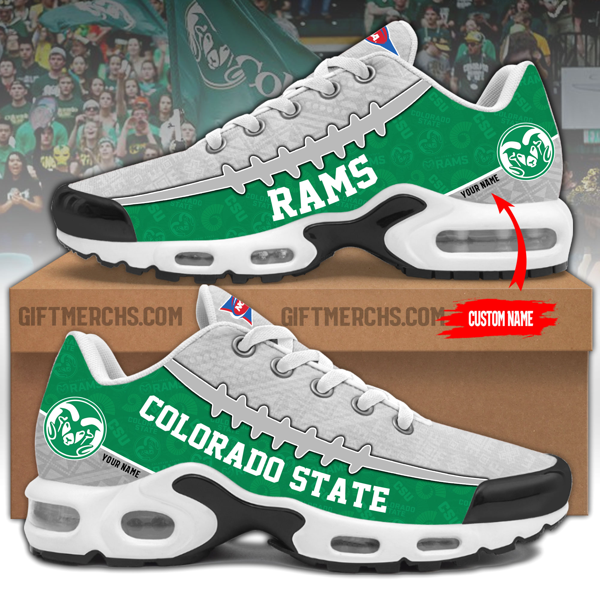 Colorado State Rams Personalized Shoes  