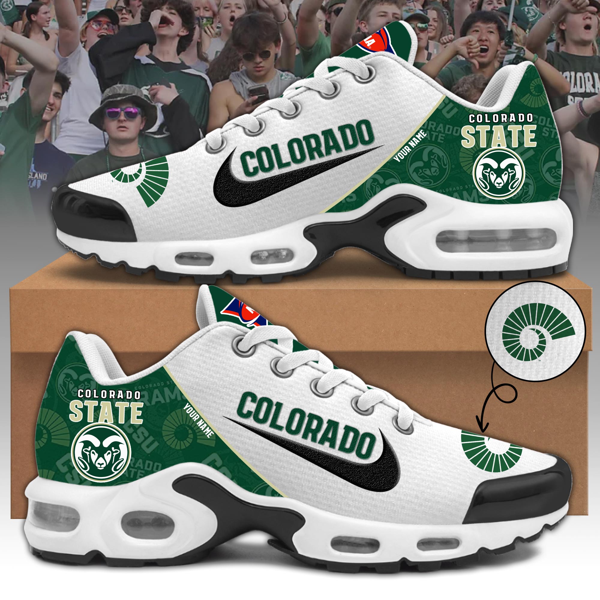 Colorado State Rams Personalized Shoes  