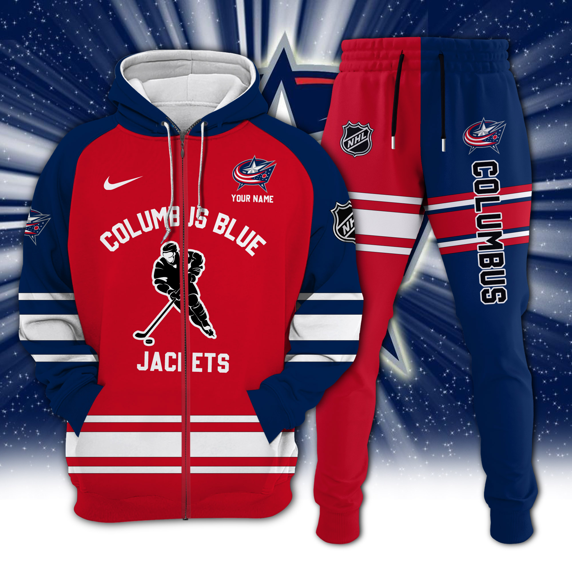 Columbus Blue Jackets Set 3D Full Printing