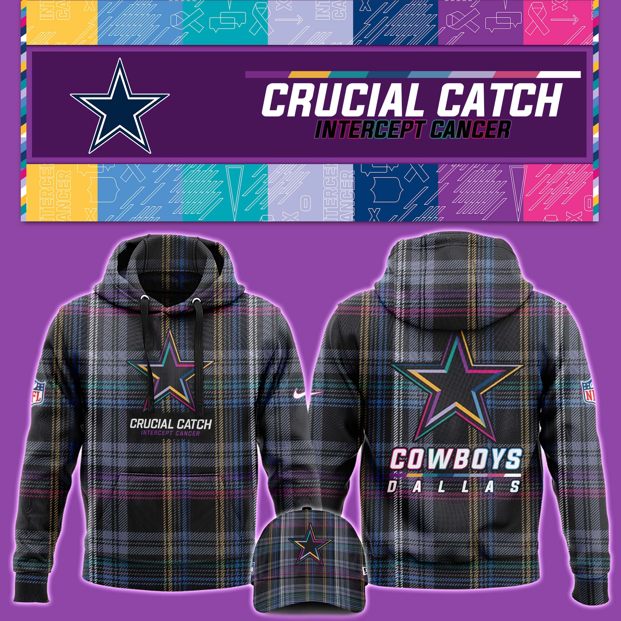 Dallas Cowboys Hoodie Camo  Salute to Service Club  