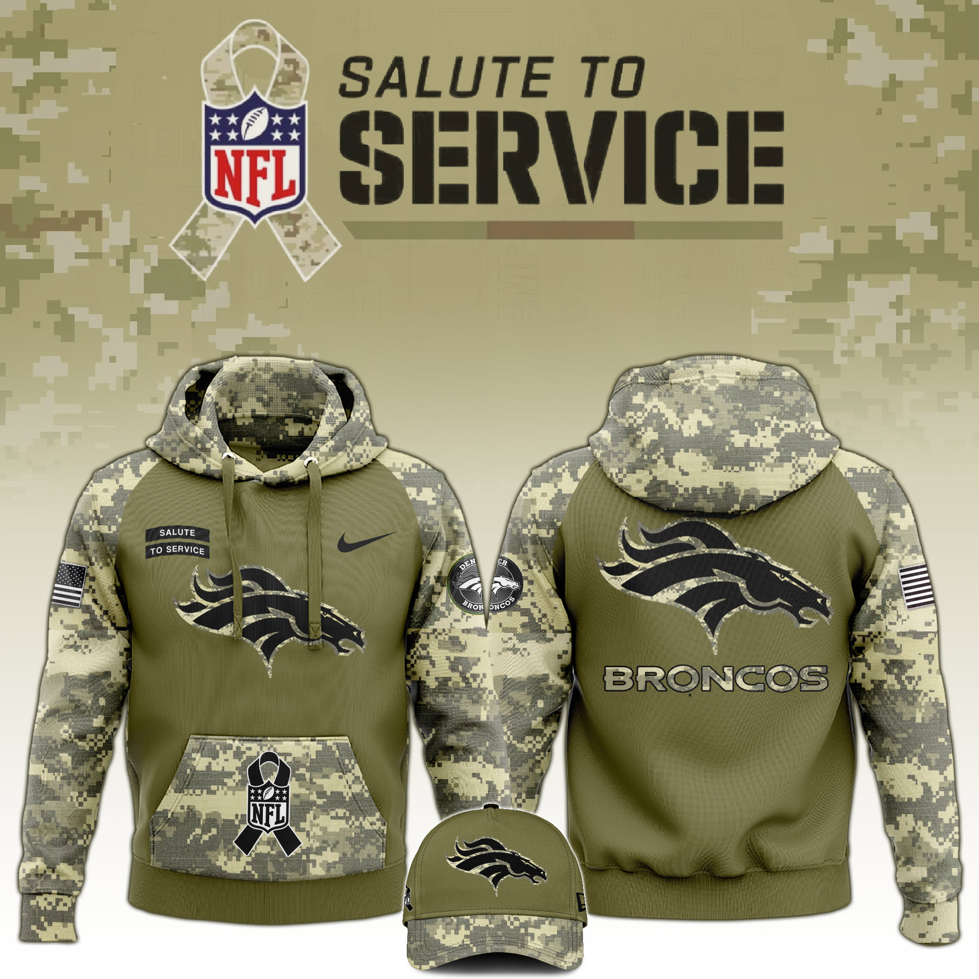 Denver Broncos Veterans Day Shoes  