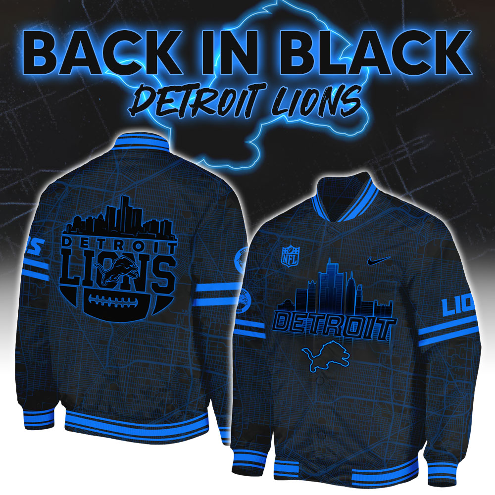 Detrois Lions  Back In Black Hoodie  s
