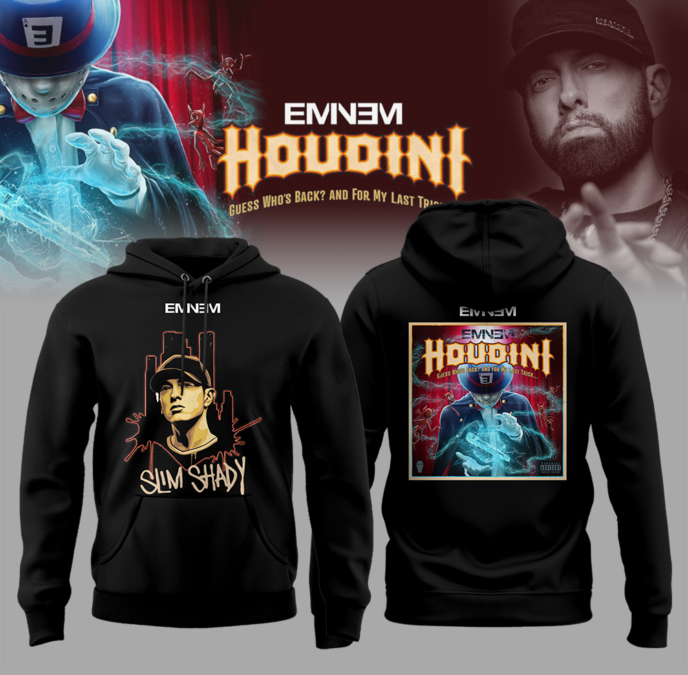 Eminem The Houdini Album Hoodie  Version 1  The Real Slim Shady