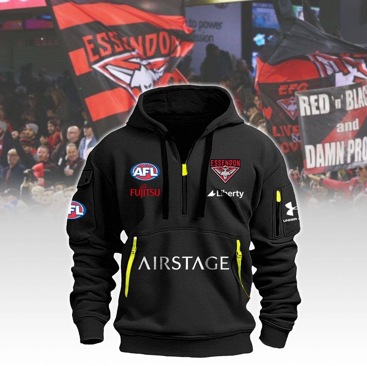 Essendon Bombers AFL New Zip Hoodie  