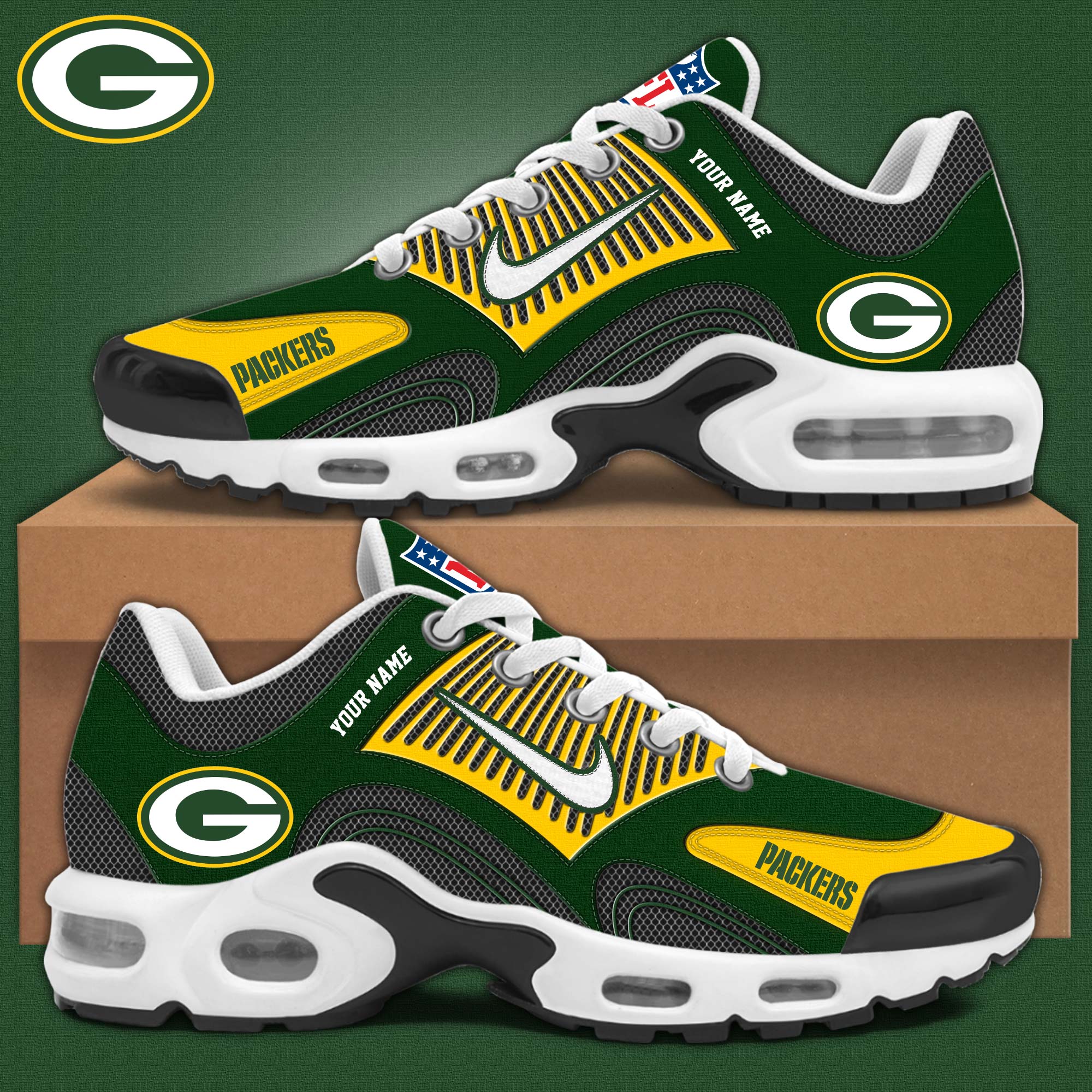 Green Bay Packers Personalized Shoes  