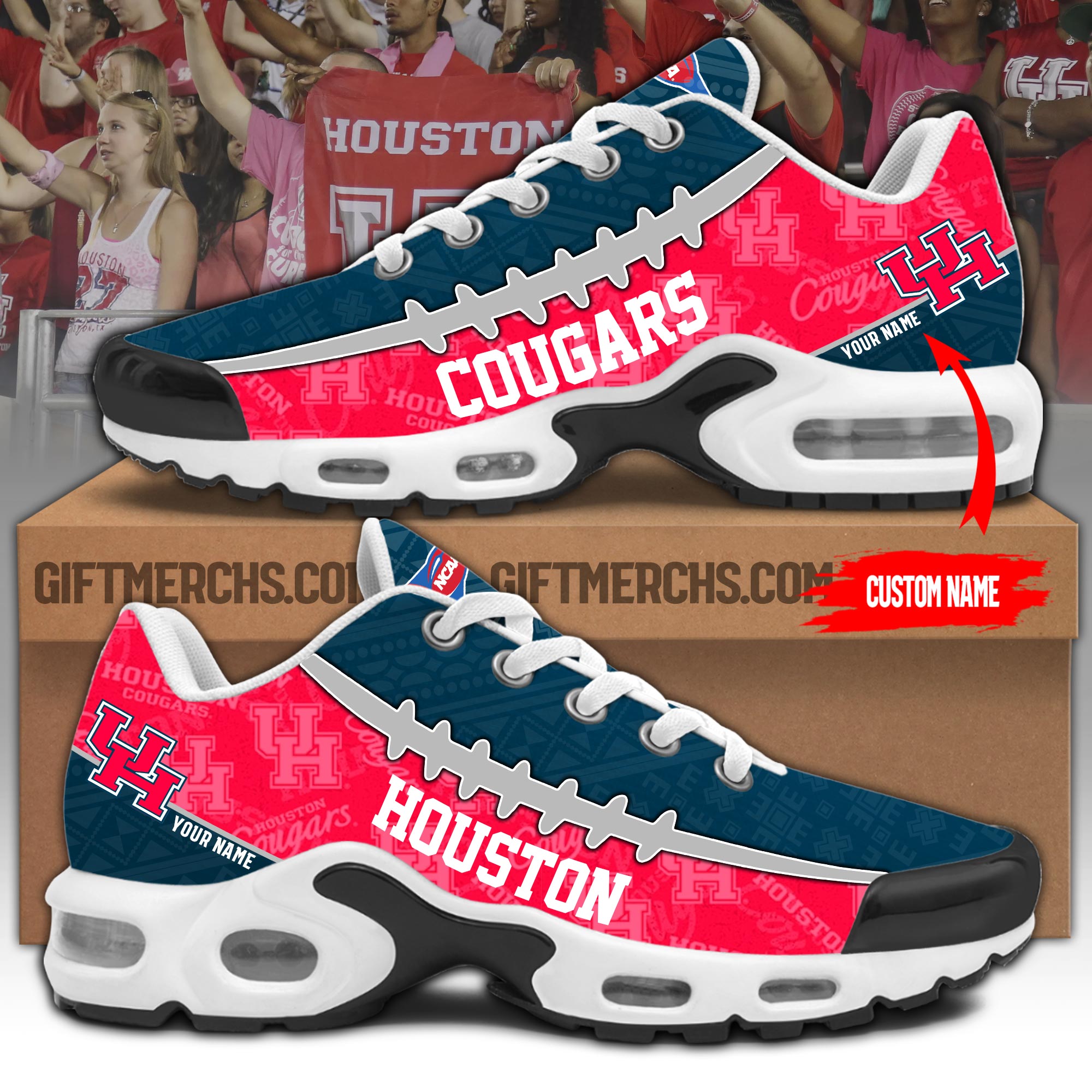 Houston Rockets Personalized Max Soul Shoes