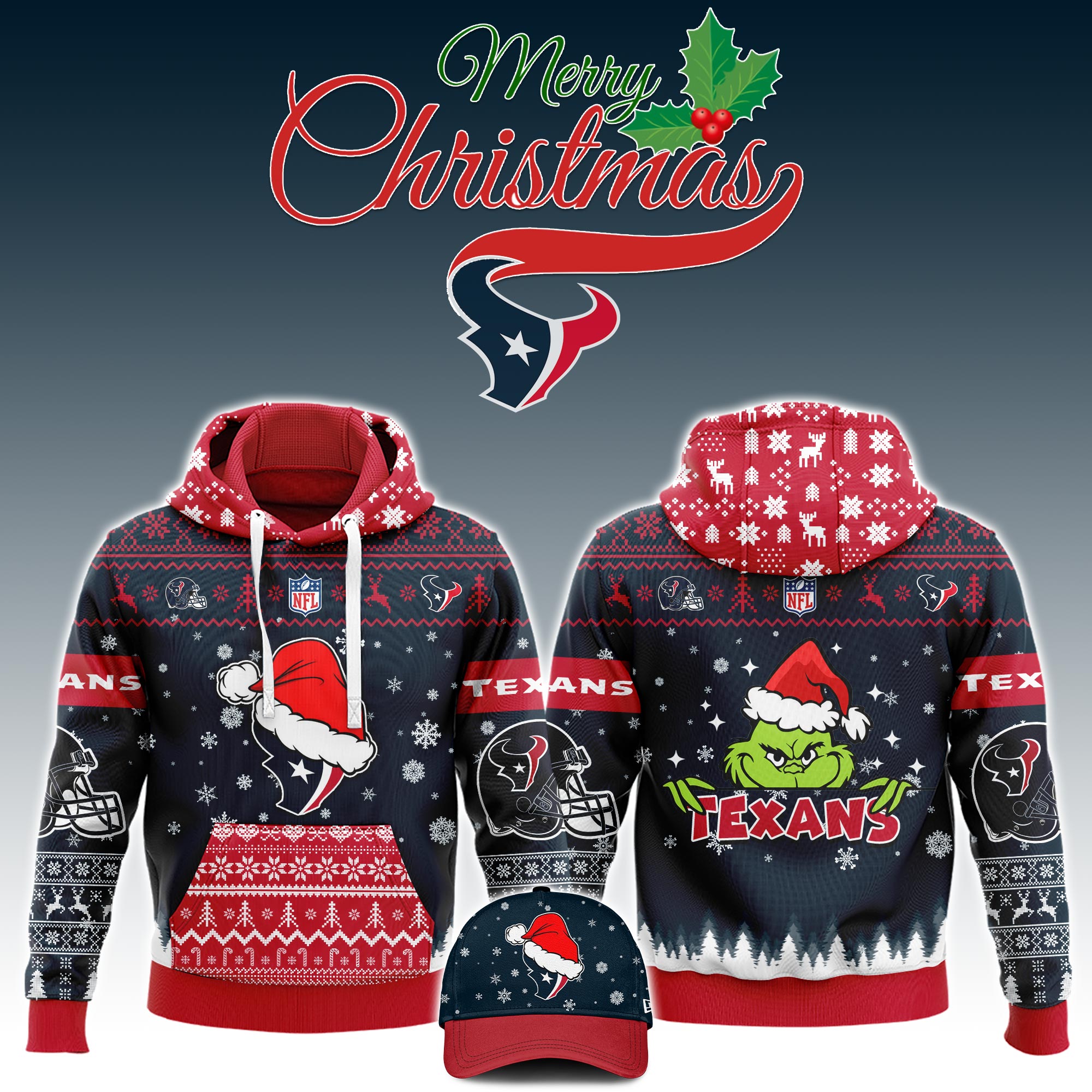 HTown Blue Houston Texans Alternate Game Hoodie