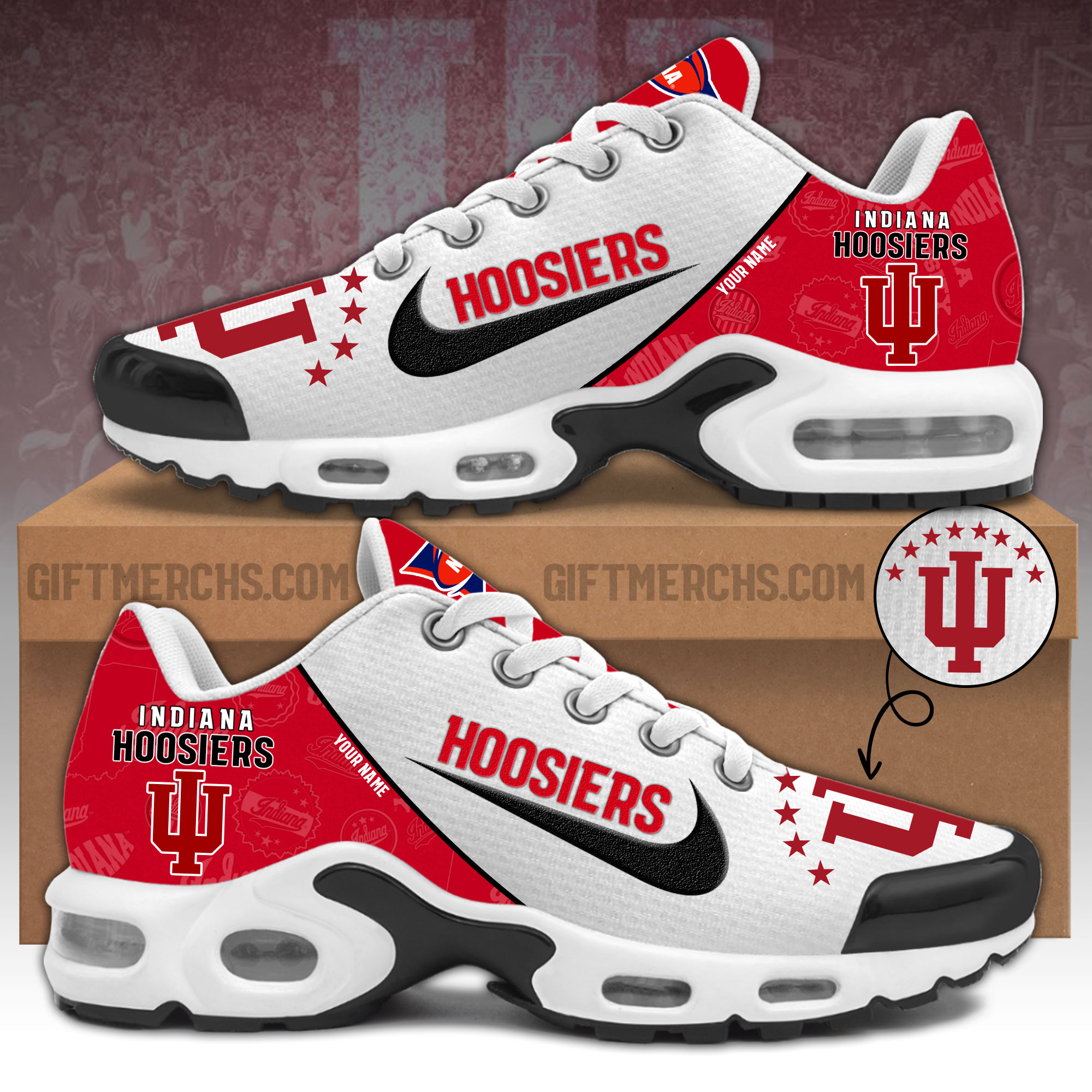 Indiana Hoosiers Personalized Shoes  
