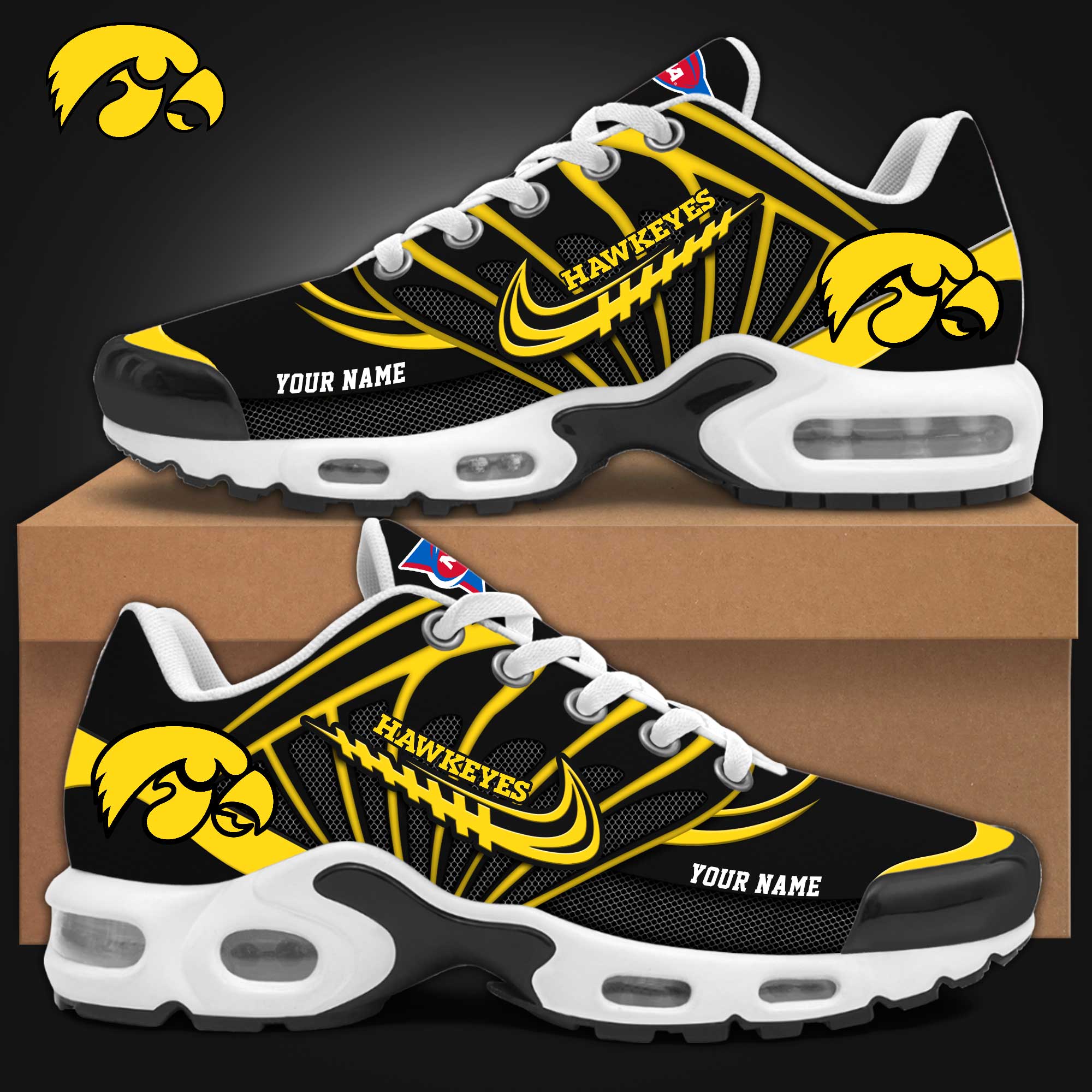 Iowa Football Personalized Sneakers V1