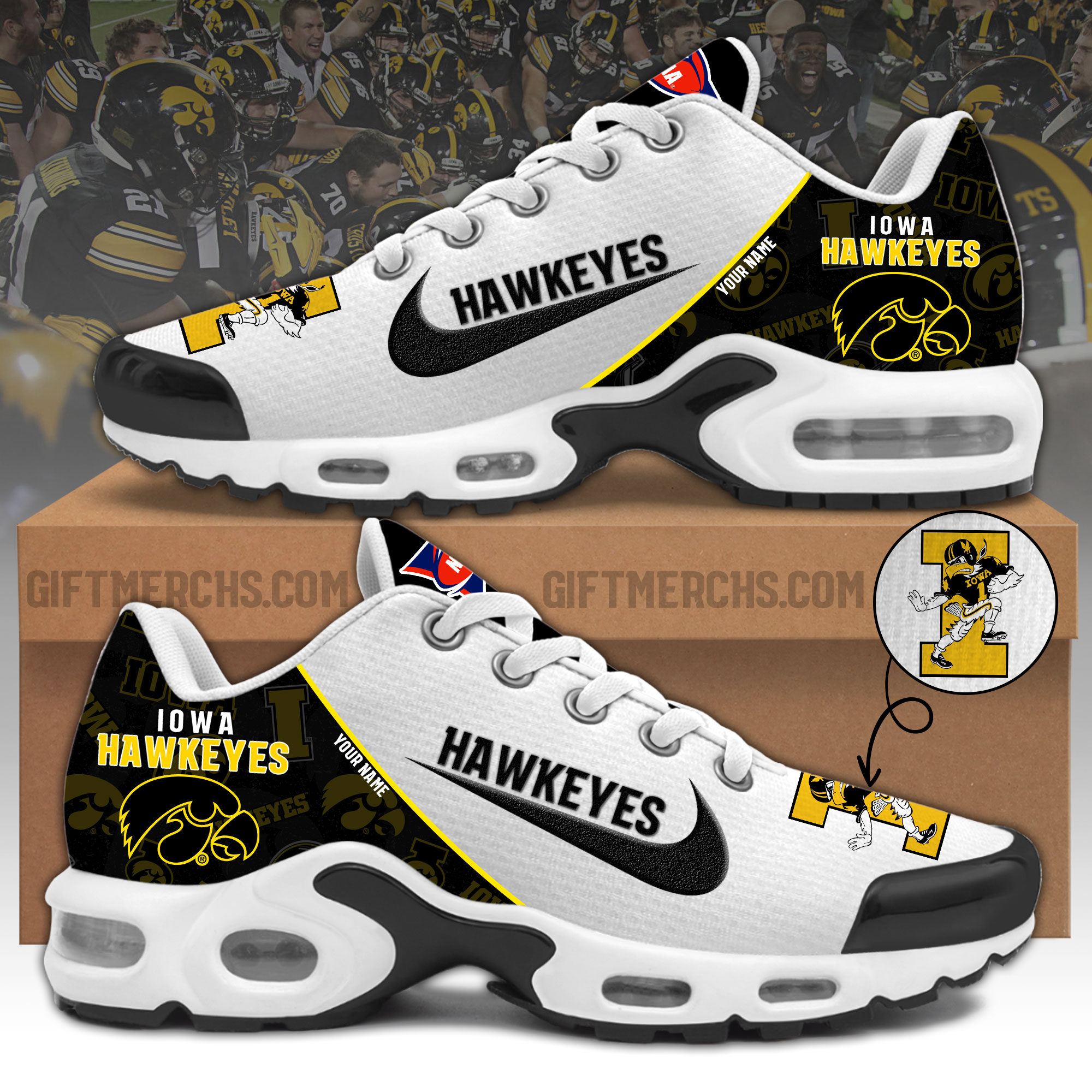 Iowa Hawkeyes    Personalized Shoes  