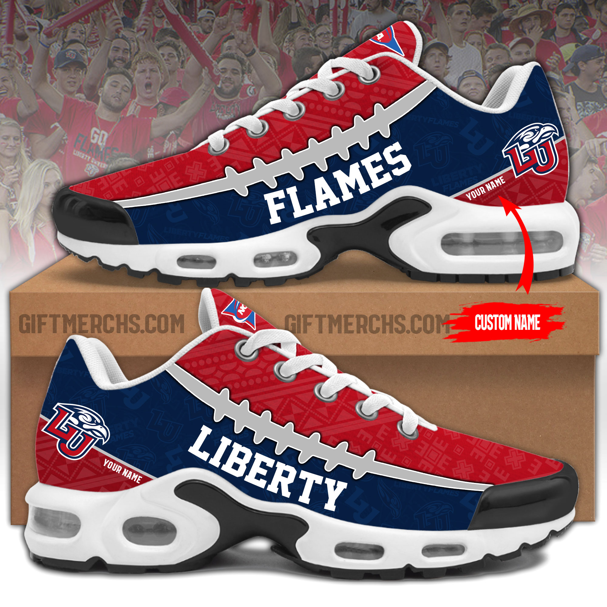 Liberty Flames    Personalized Shoes  