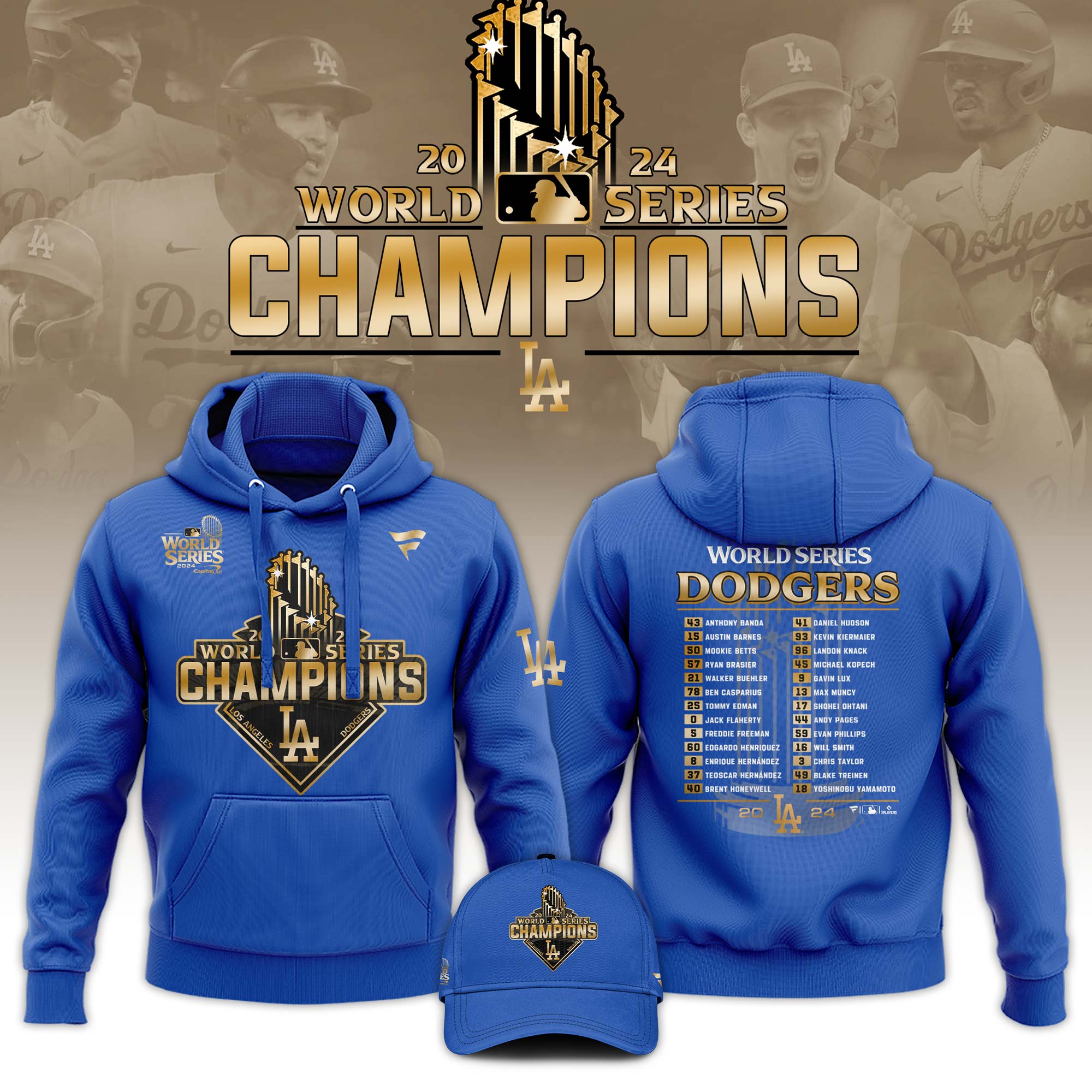 Los Angeles Dodgers   Champions   Hoodie