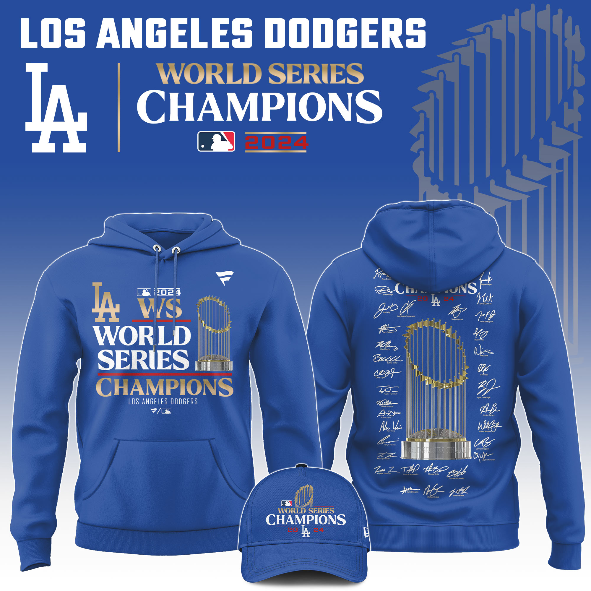 Los Angeles Dodgers   Champions WorldSeries   Hoodie