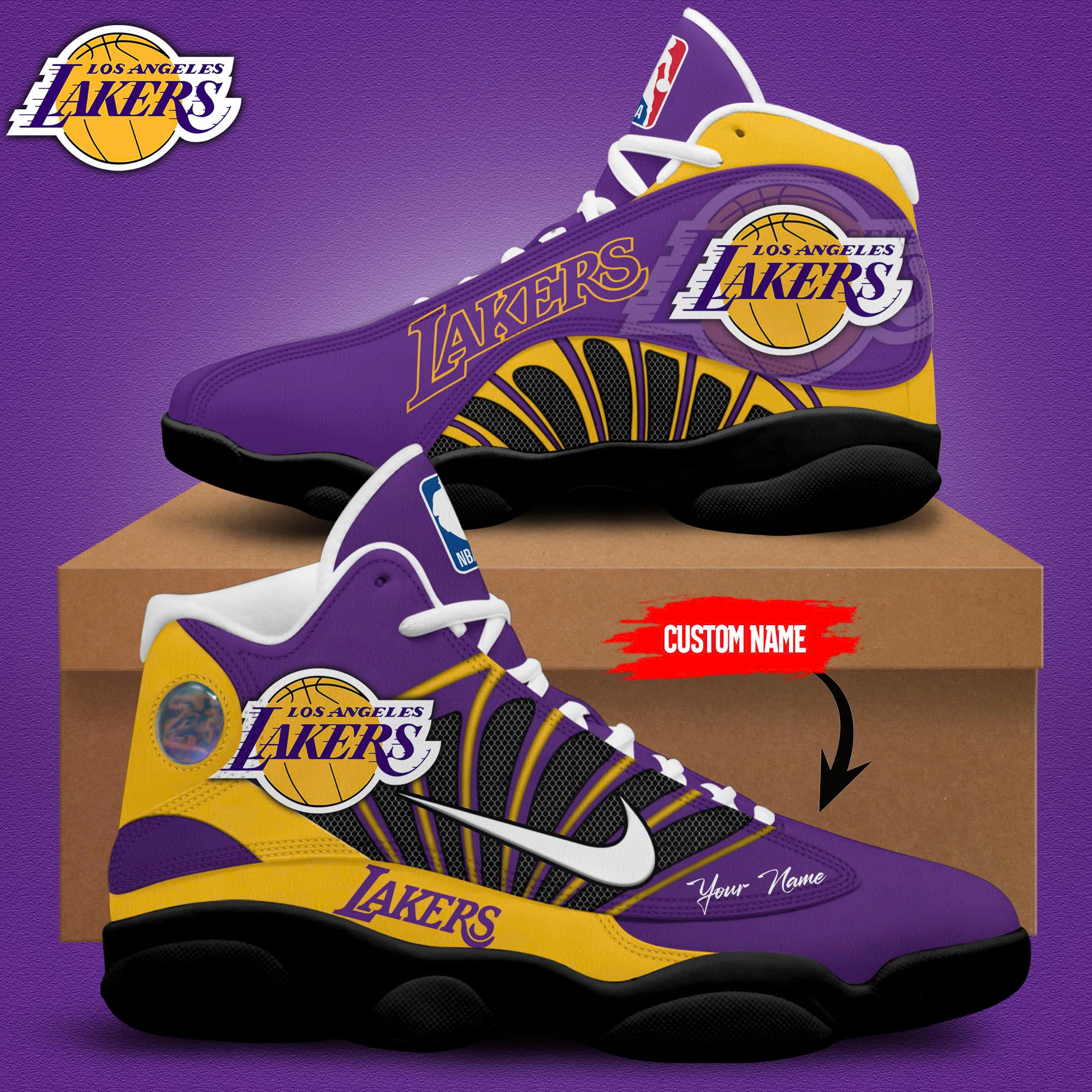 Los Angeles Lakers Personalized Shoes