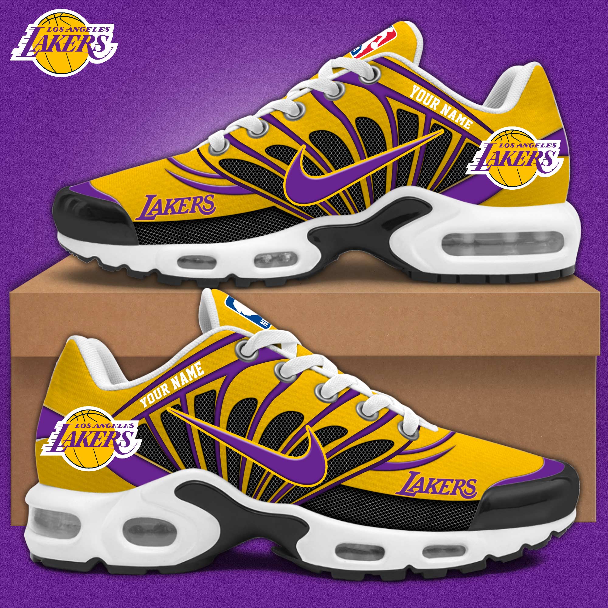 Los Angeles Lakers Personalized Shoes  