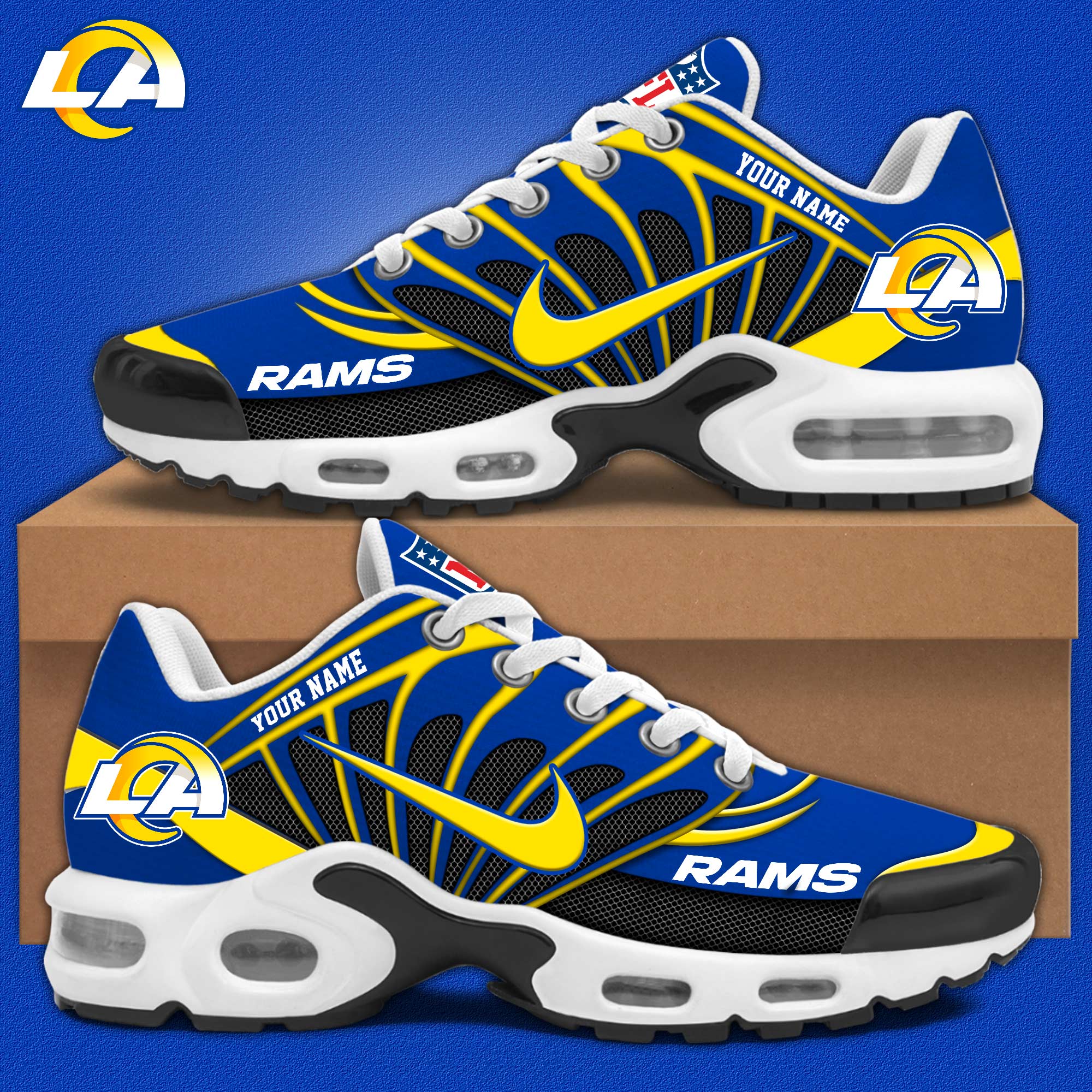 Los Angeles Rams Personalized Shoes  