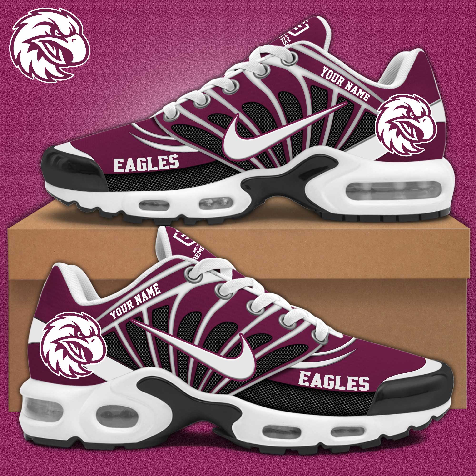 Manly Warringah Sea Eagles Personalized Air Max Plus Sneakers