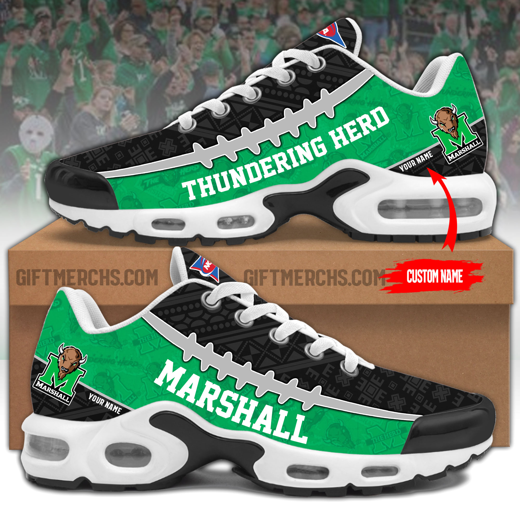 Marshall Thundering Herd Personalized Shoes  