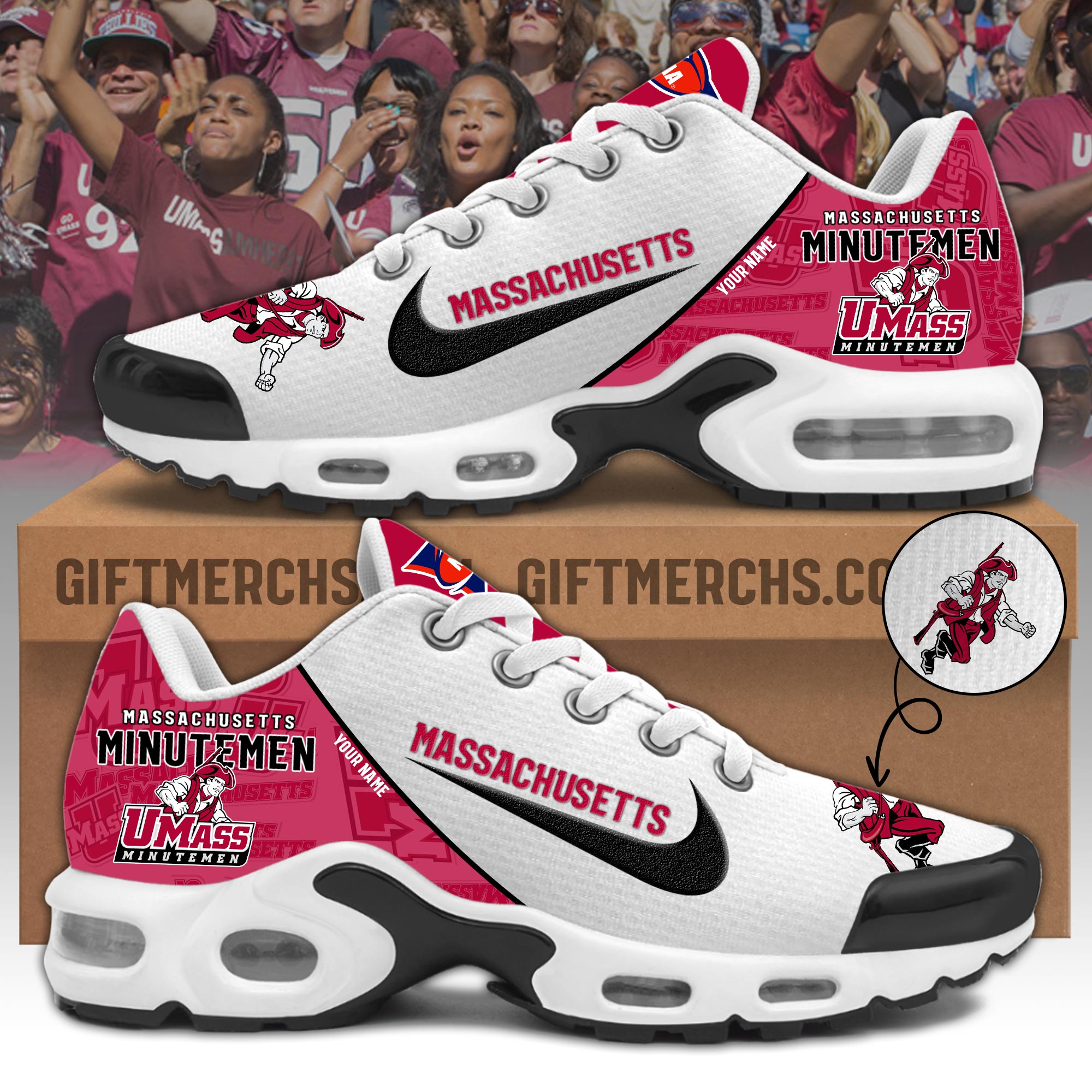 Massachusetts Minute Personalized Shoes  