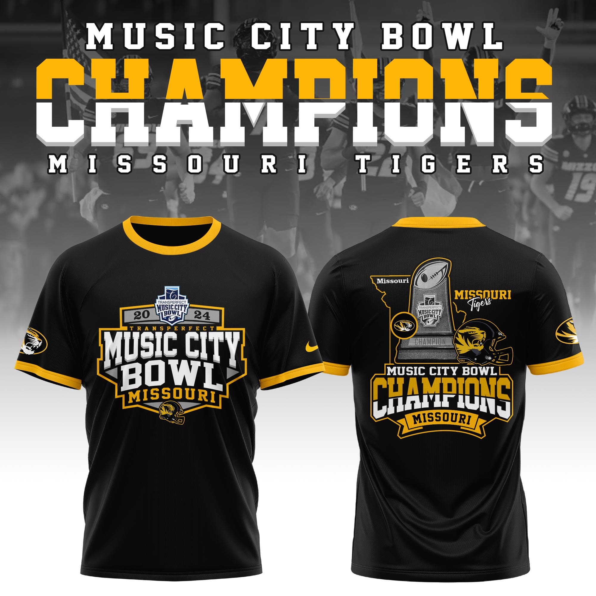 Missouri Tigers    Music City Bowl Champions   Hoodie 2025