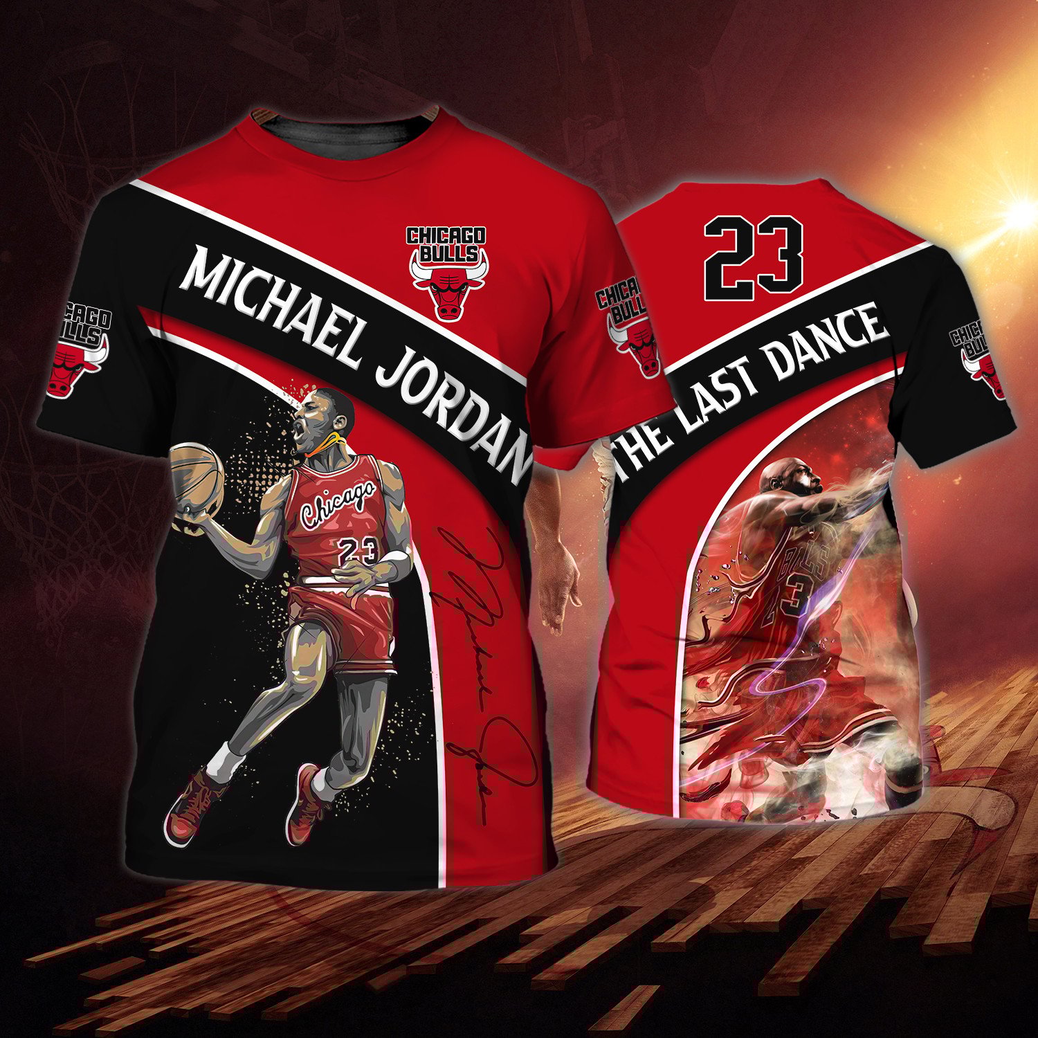 MJ 23 Chicago Bulls 3D All Over Print 3D TShirt10