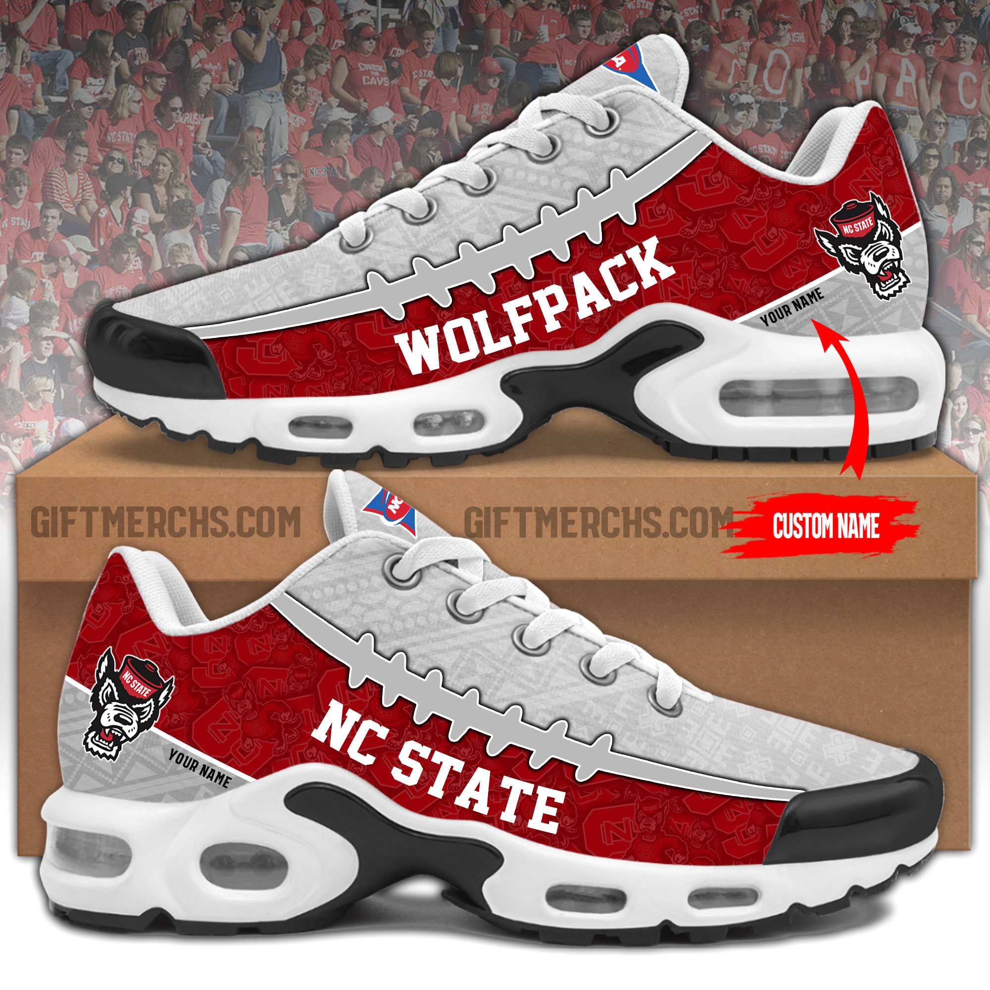 NC State Wolfpack Personalized Shoes  