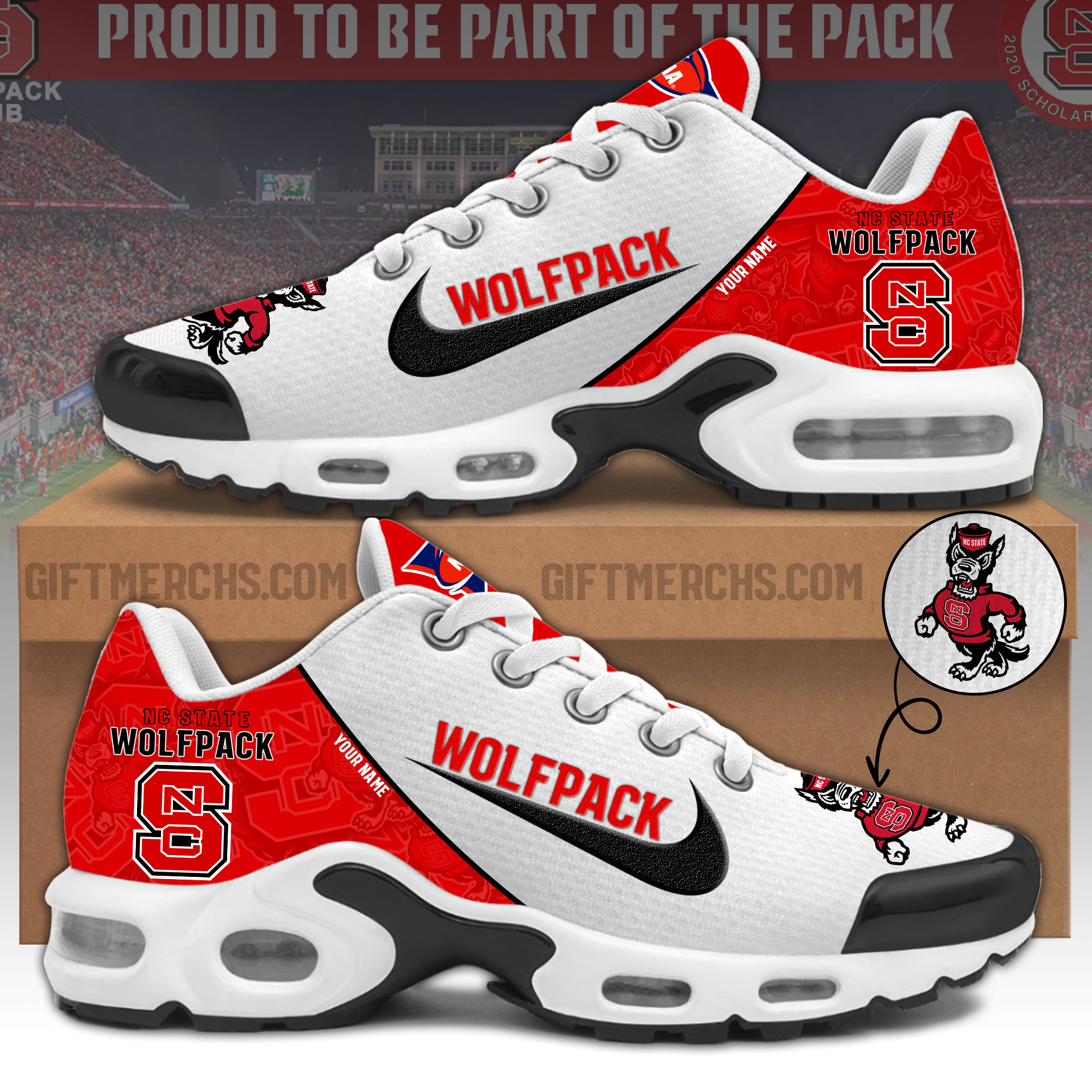NC State Wolfpack Personalized Shoes  