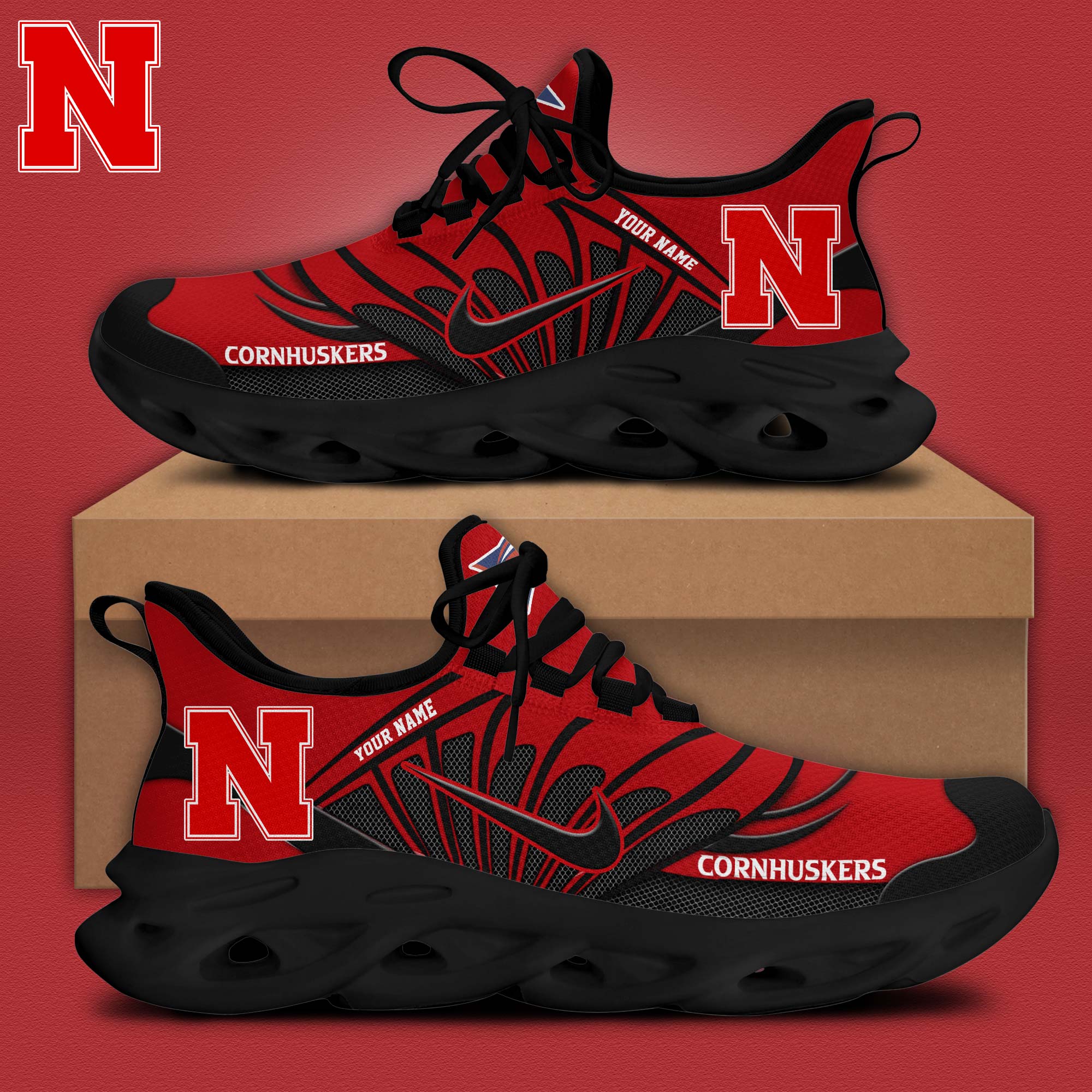 Nevada Wolf Pack Personalized Shoes  