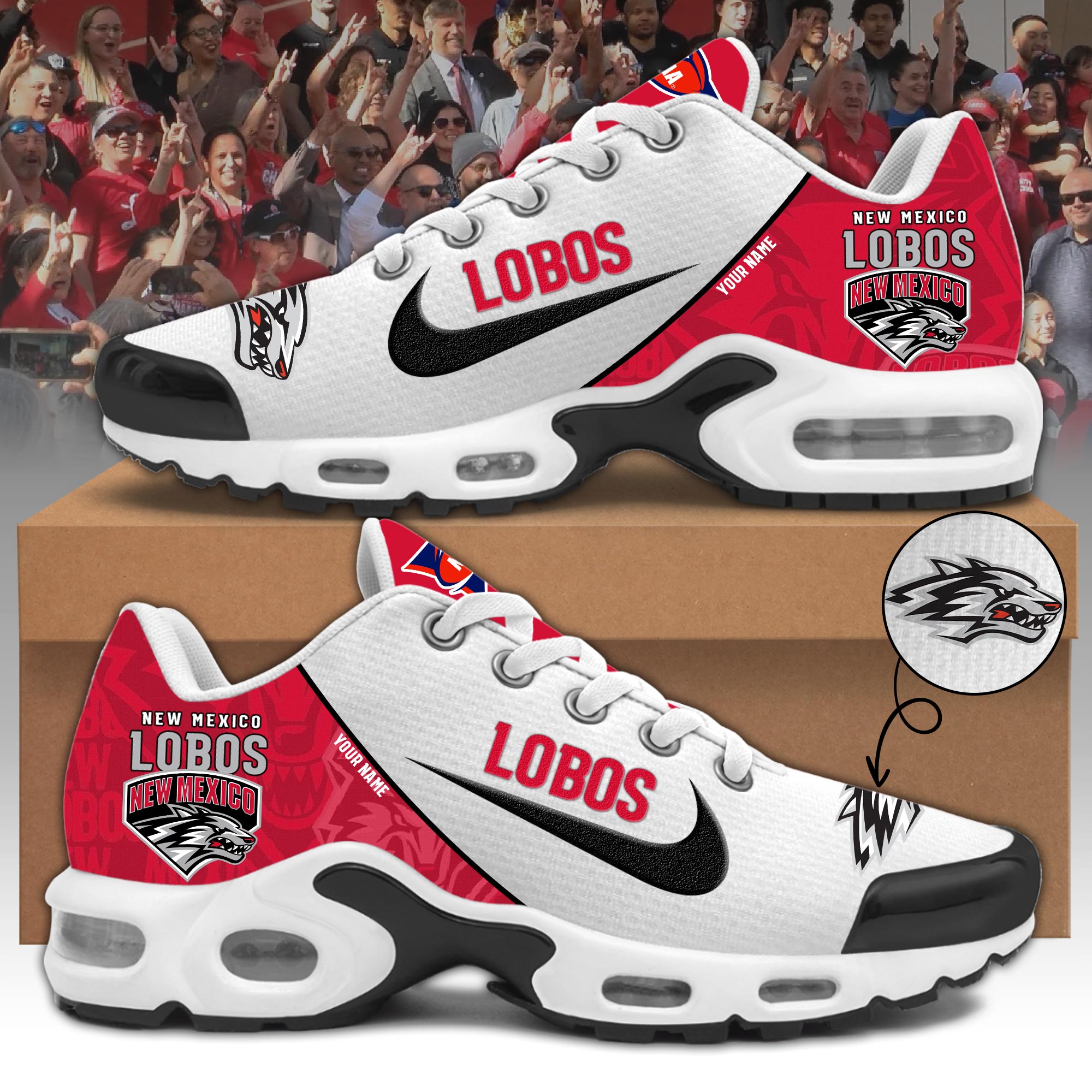 New Mexico Lobos Personalized Shoes  