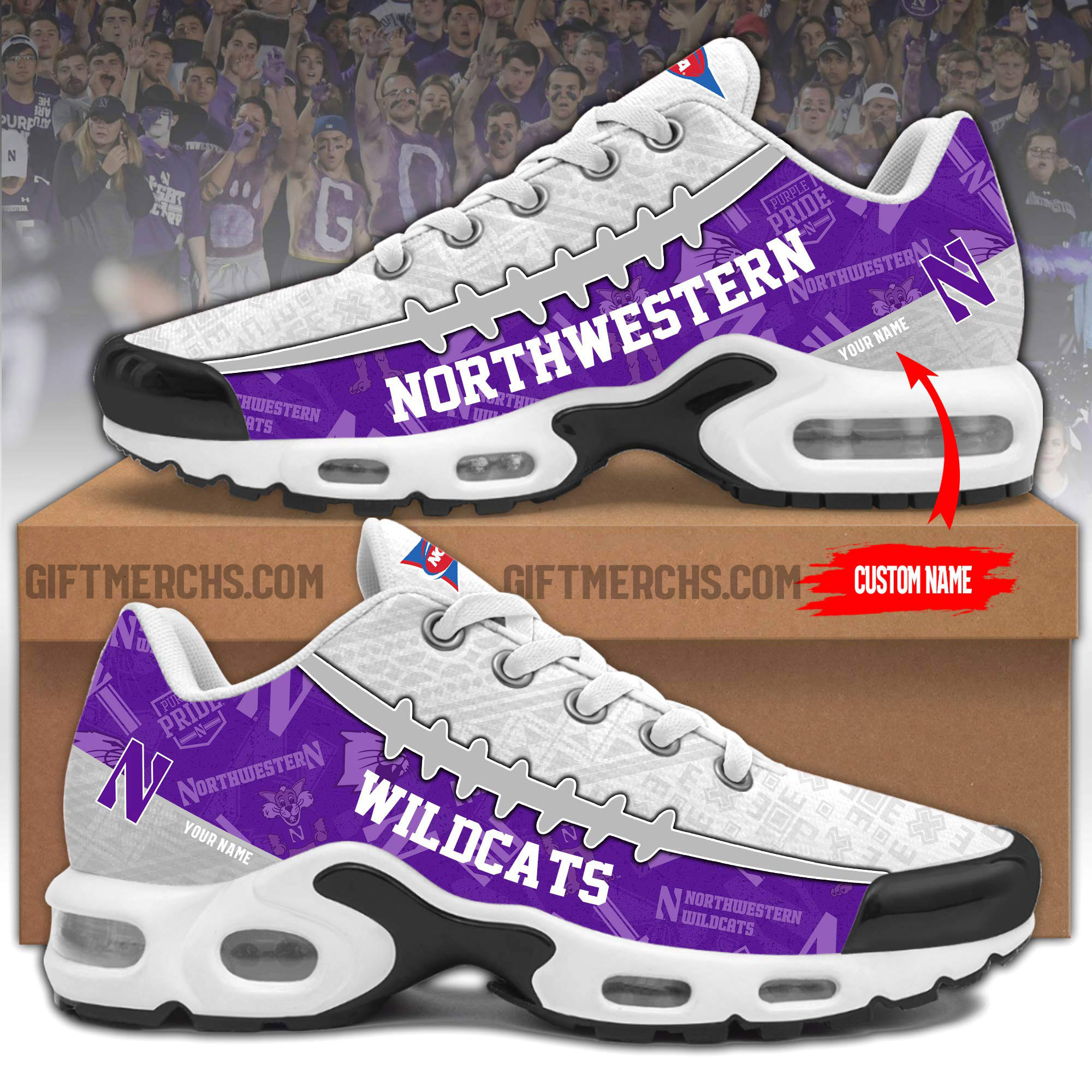 Northwestern Wildcats Personalized Shoes  
