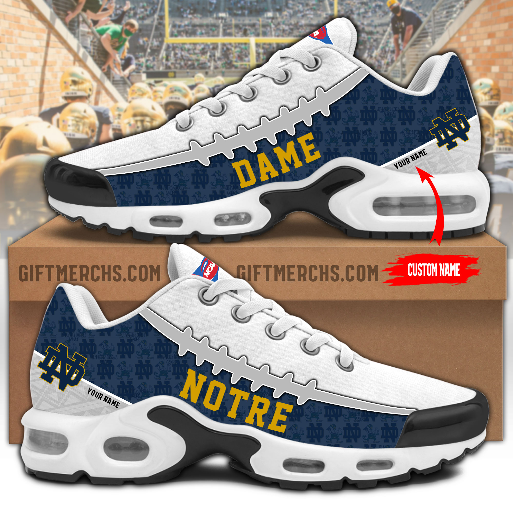 Notre Dame Football Personalized Shoes  