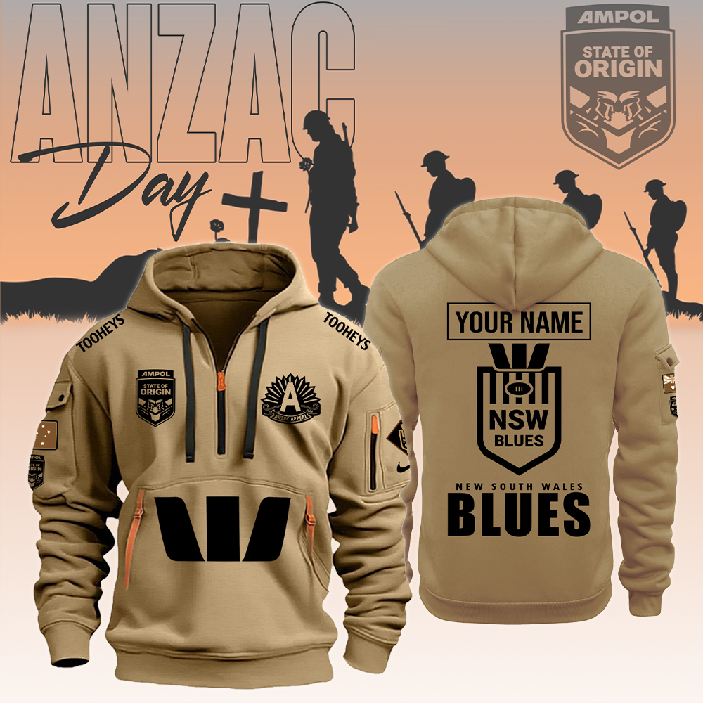 NSW Blues  Anzac Day New Hoodie  
