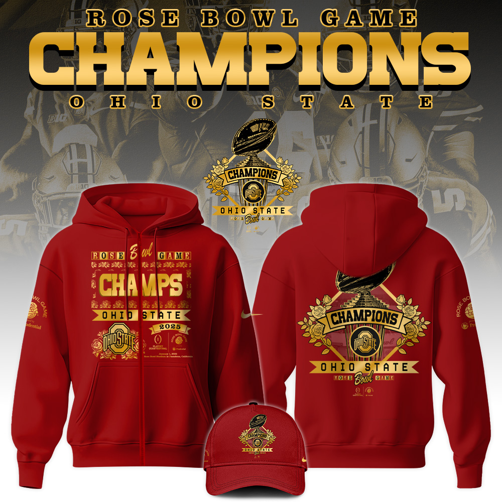 Ohio State Buckeyes x Rose Bowl Champions   Zip Hoodie
