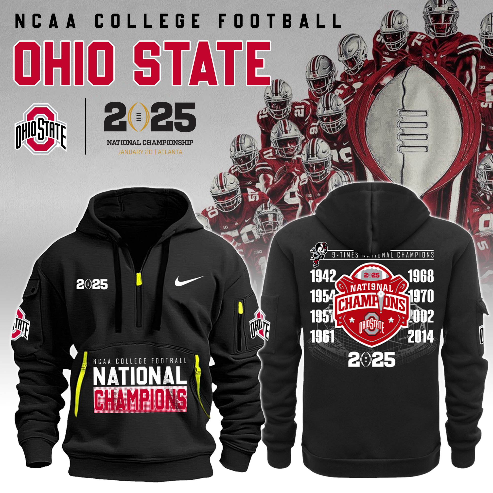 Ohio State Football National Champions Unisex Hoodie