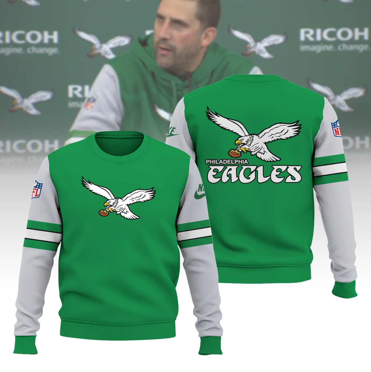 Philadelphia Eagles  Fleece Casual Jacket  