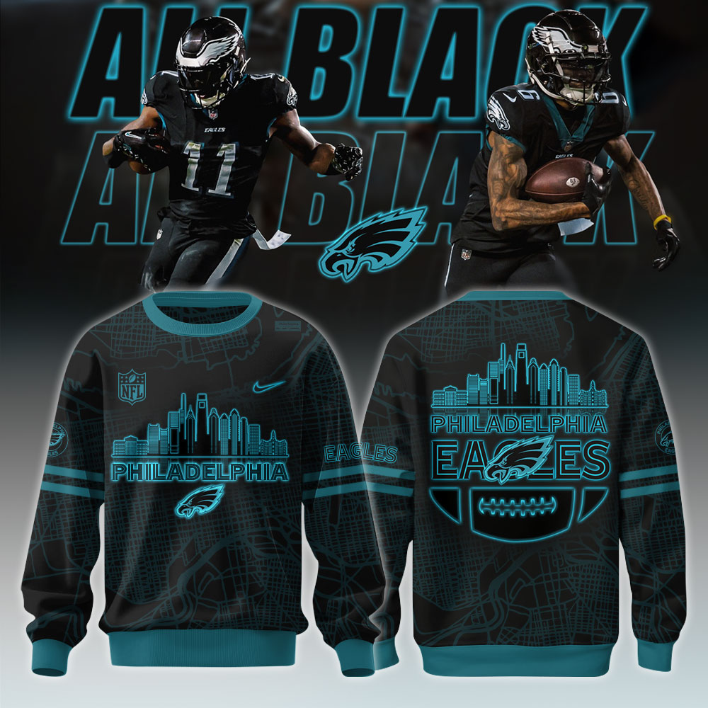 Philadelphia Eagles ALL BLACK Sneakers  