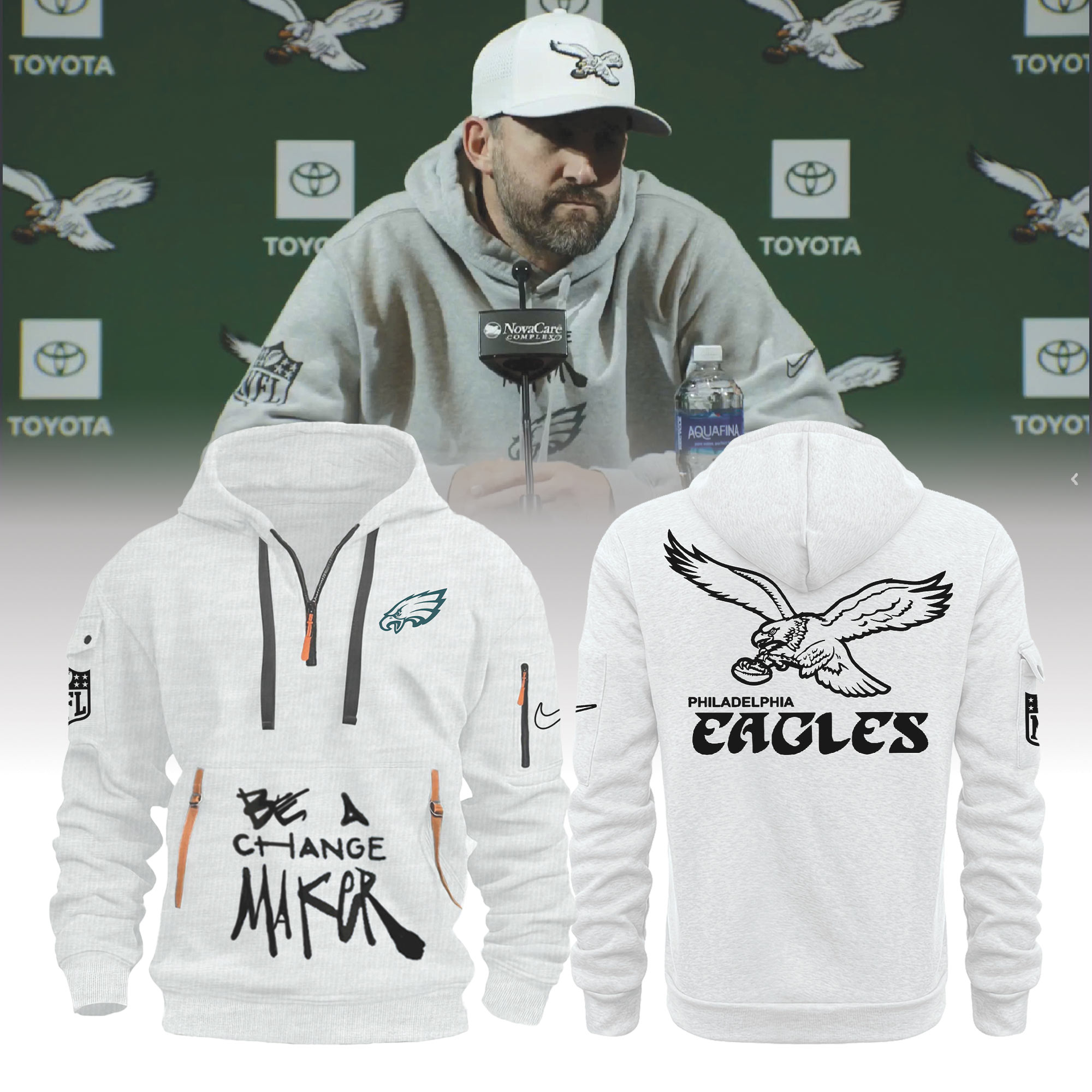 Philadelphia Eagles Inspire Change Changemaker Zip Hoodie