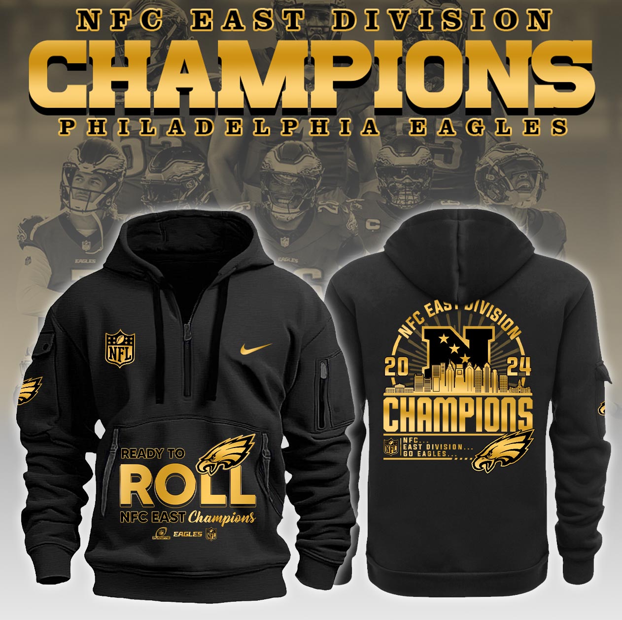 Philadelphia Eagles NFC East Division Champions   New Hoodie 2025 v3