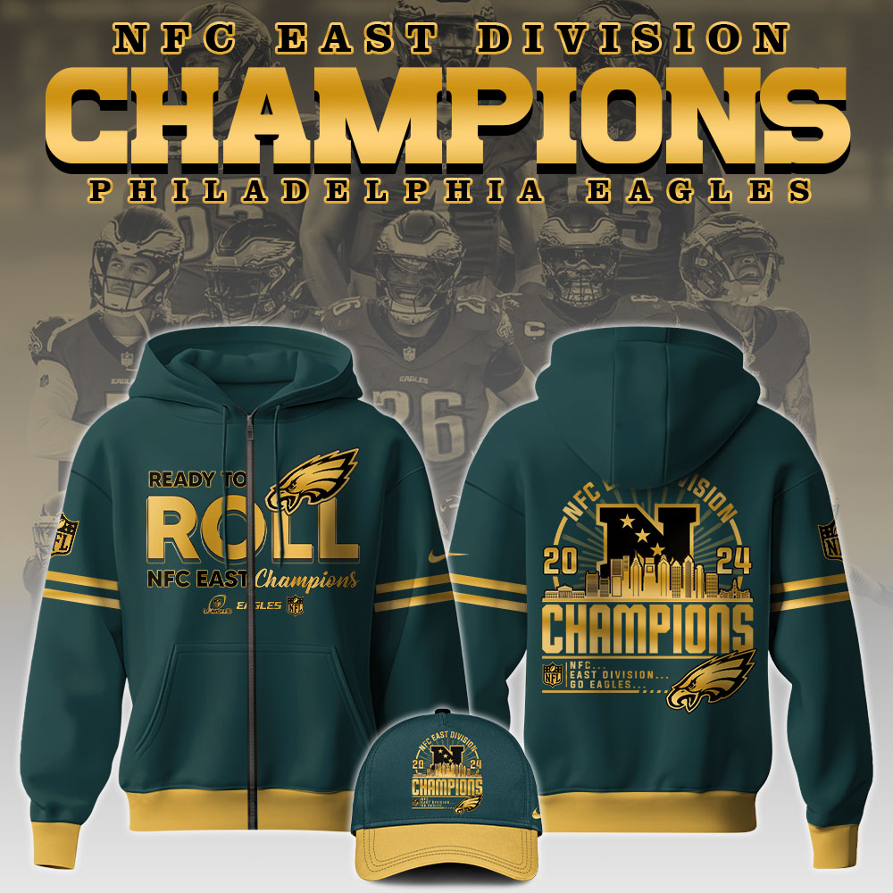 Philadelphia Eagles NFC East Division Champions   New Hoodie 2025 v3
