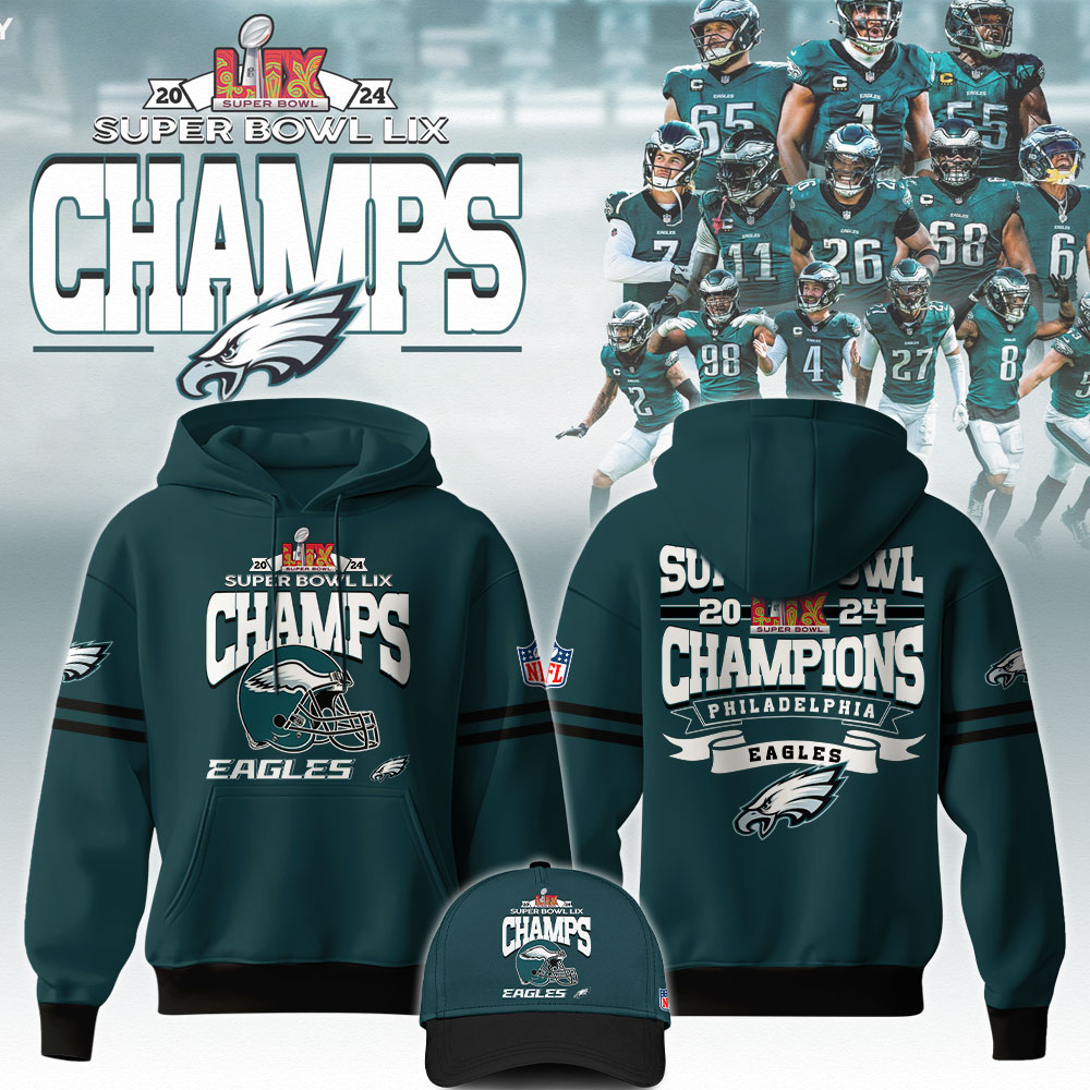Philadelphia Eagles Super Bowl LIX Champions   Hoodie 2025