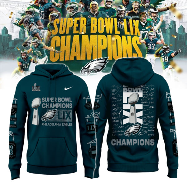 Philadelphia Eagles Super Bowl LIX Champions Limited Hoodie v7