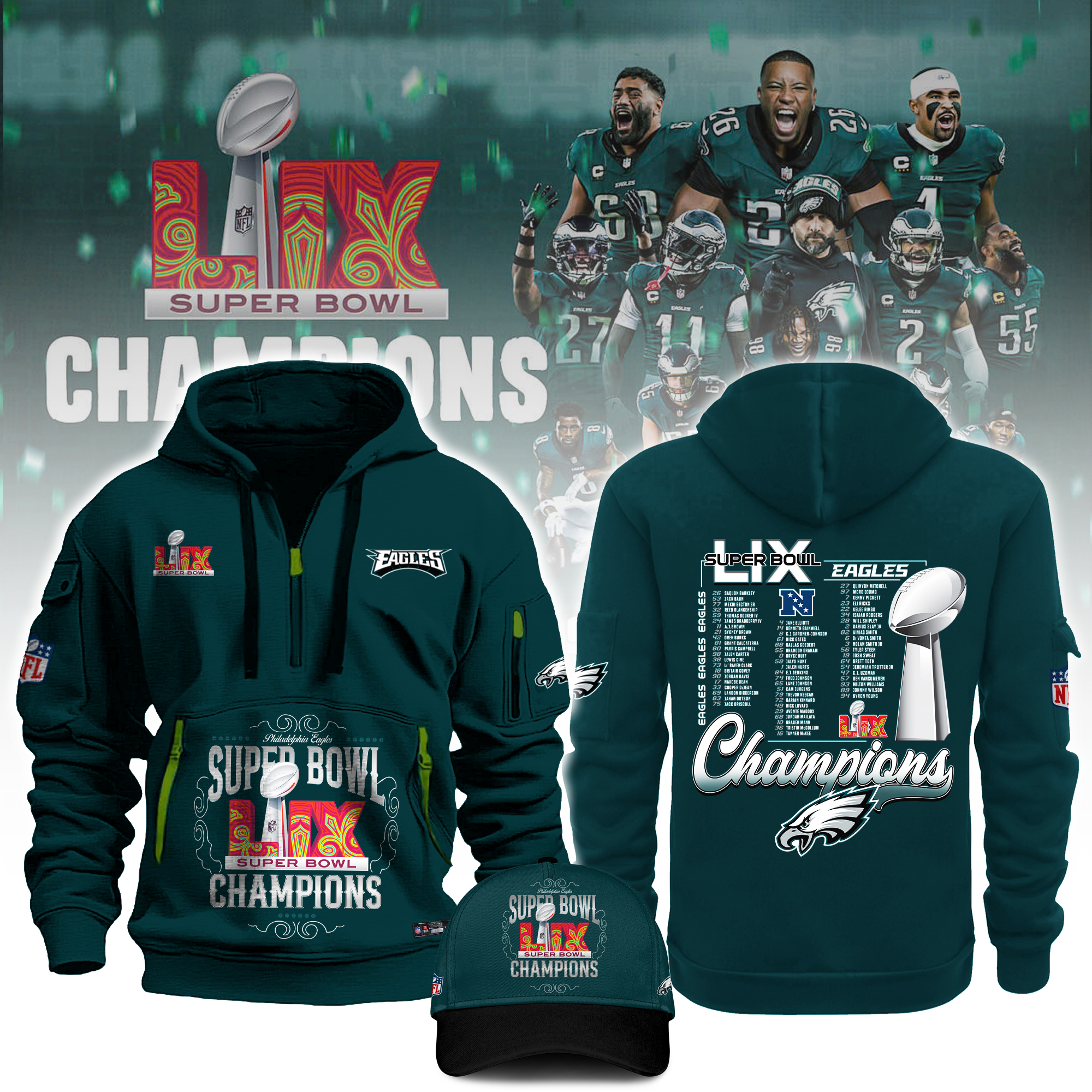 Philadelphia Eagles Super Bowl LIX Champions   Sweatshirt 2025